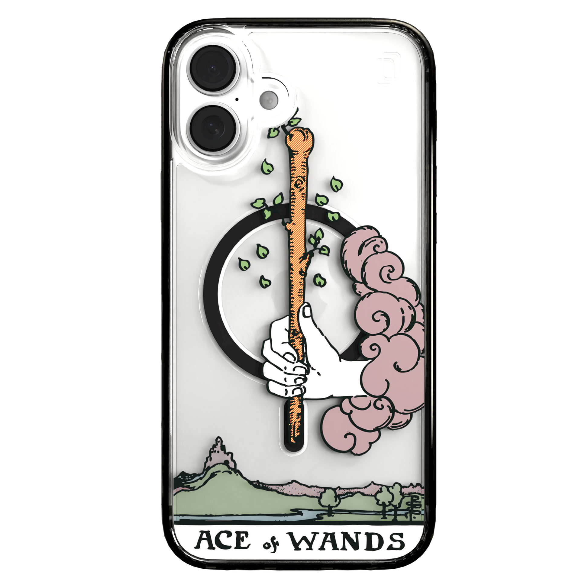 iPhone 16 Series | MagSafe | Tarot Collection | Ace of Wands Ace of Wands - Color / iPhone 16 Plus / Black