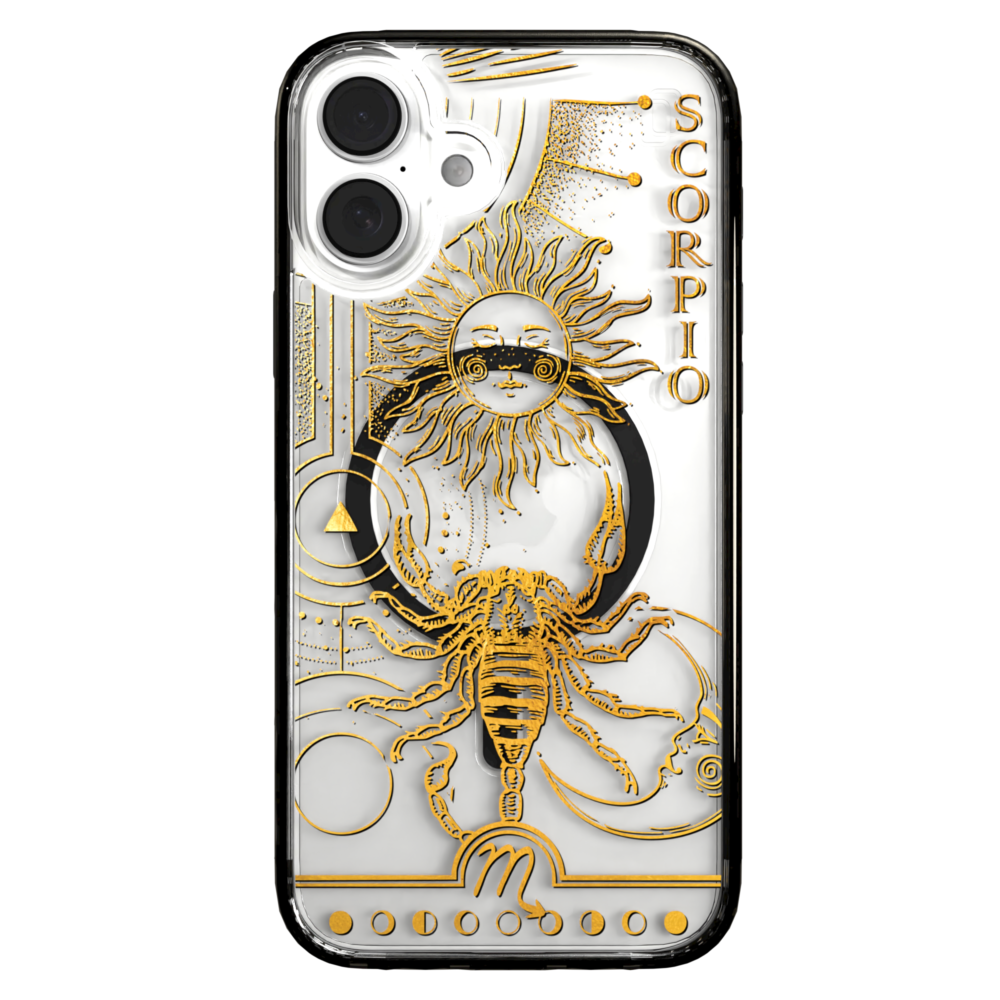 iPhone 16 Series | MagSafe | Zodiac Collection | Scorpio Scorpio Gold / iPhone 16 Plus / Black