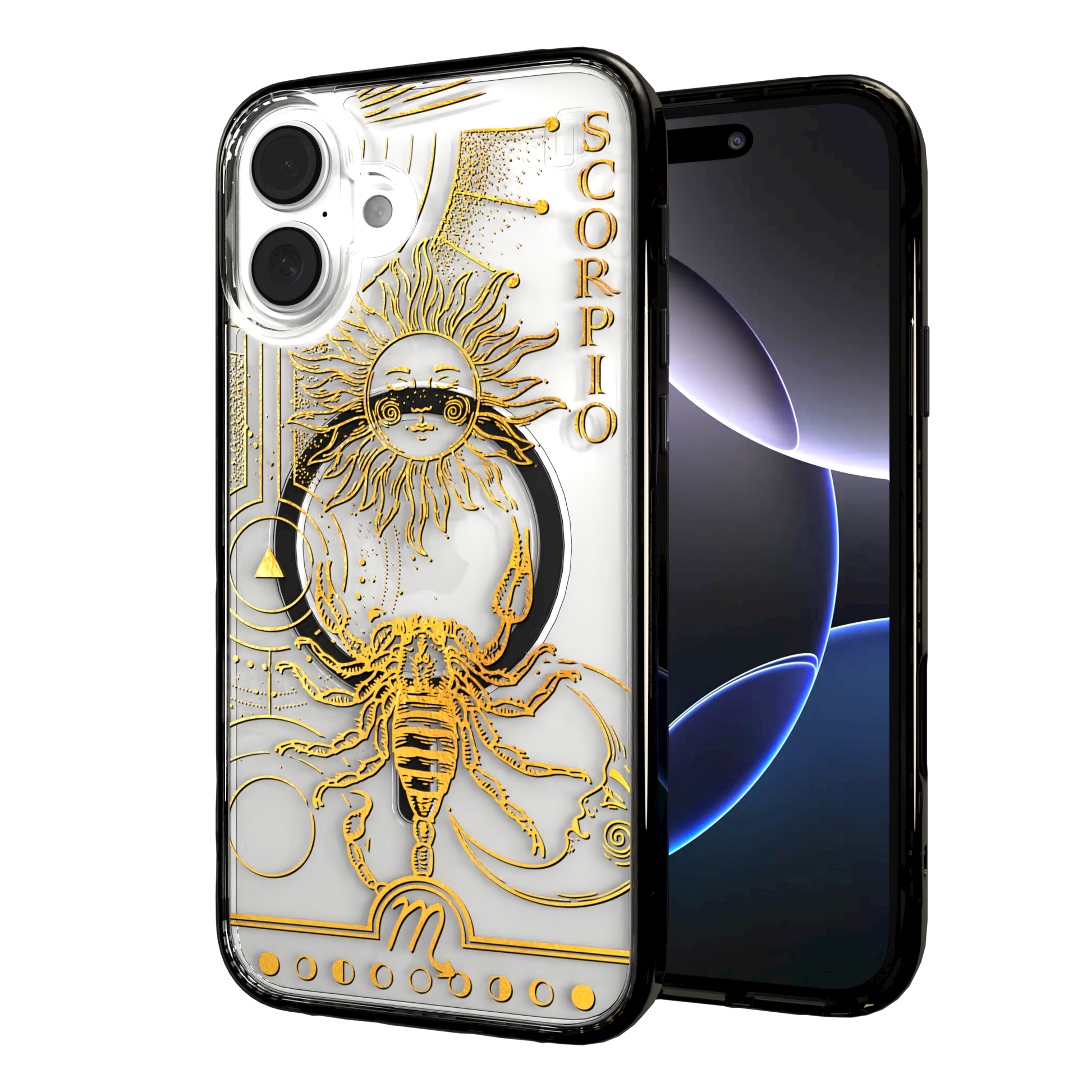 iPhone 16 Series | MagSafe | Zodiac Collection | Scorpio Scorpio Gold / iPhone 16 Plus / Black