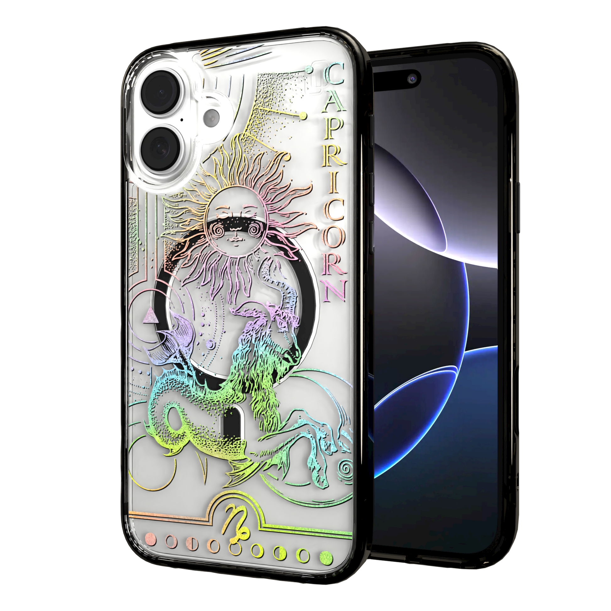 iPhone 16 Series | MagSafe | Zodiac Collection |Capricorn Capricorn Rainbow / iPhone 16 Plus / Black