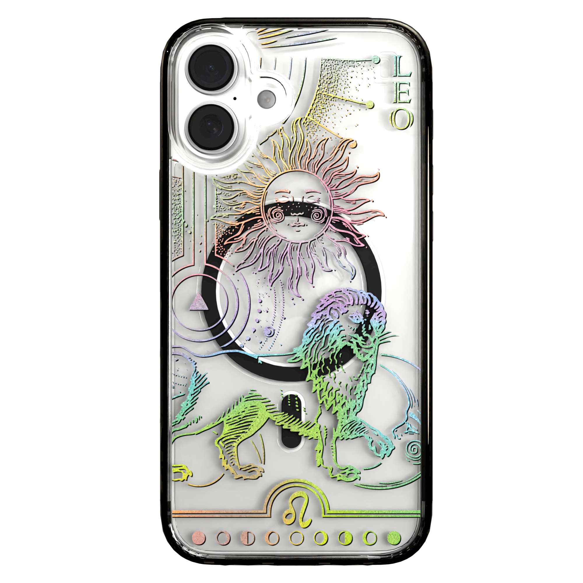 iPhone 16 Series | MagSafe | Zodiac Collection | Leo Leo Rainbow / iPhone 16 Plus / Black