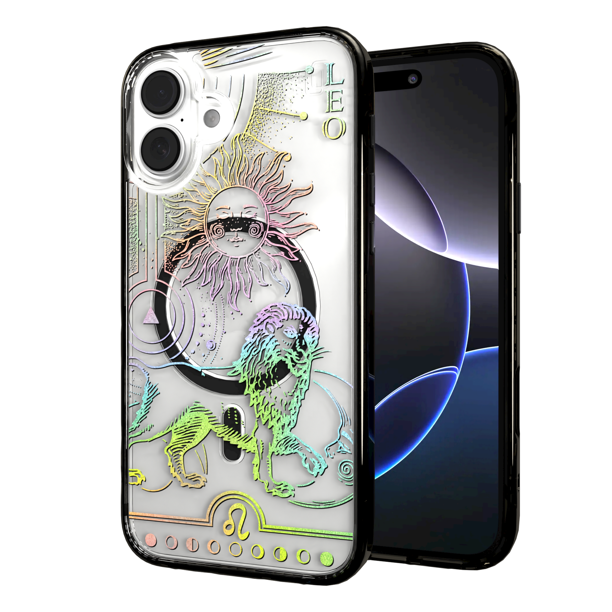 iPhone 16 Series | MagSafe | Zodiac Collection | Leo Leo Rainbow / iPhone 16 Plus / Black