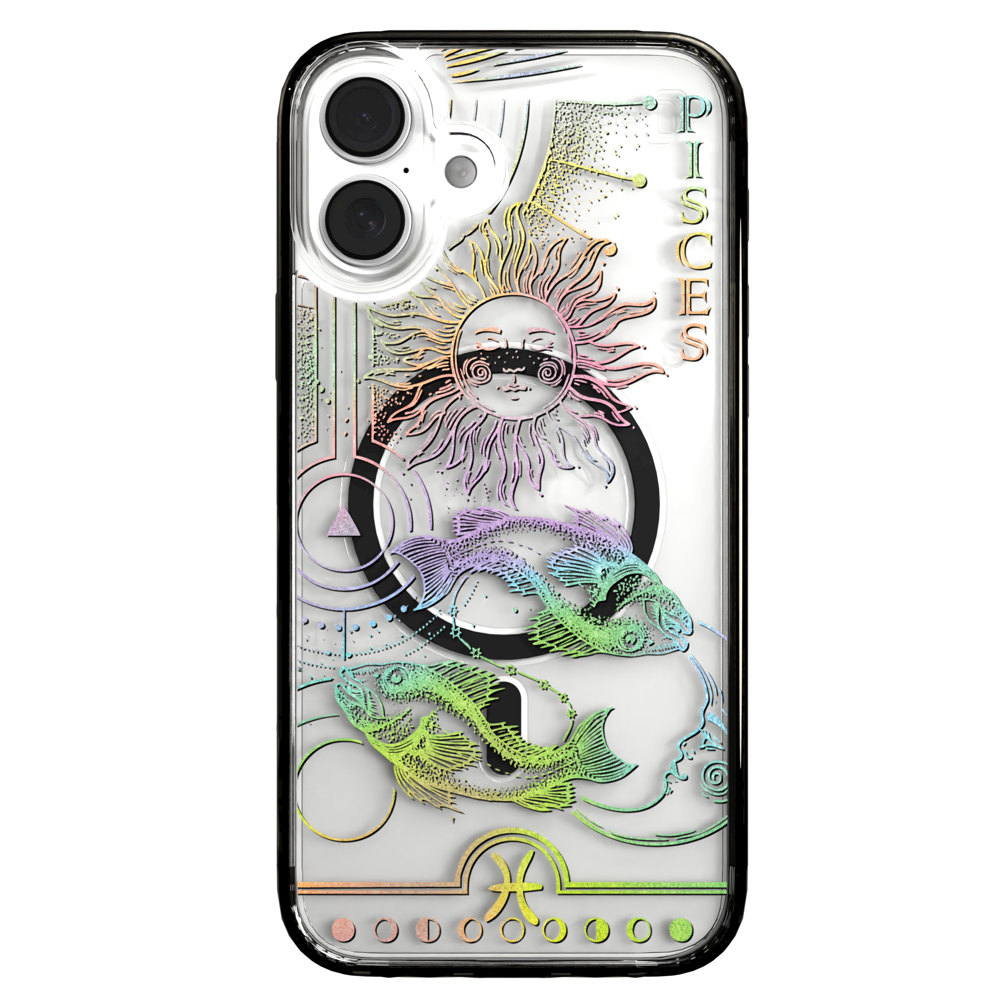 iPhone 16 Series | MagSafe | Zodiac Collection | Pisces Pisces Rainbow / iPhone 16 Plus / Black