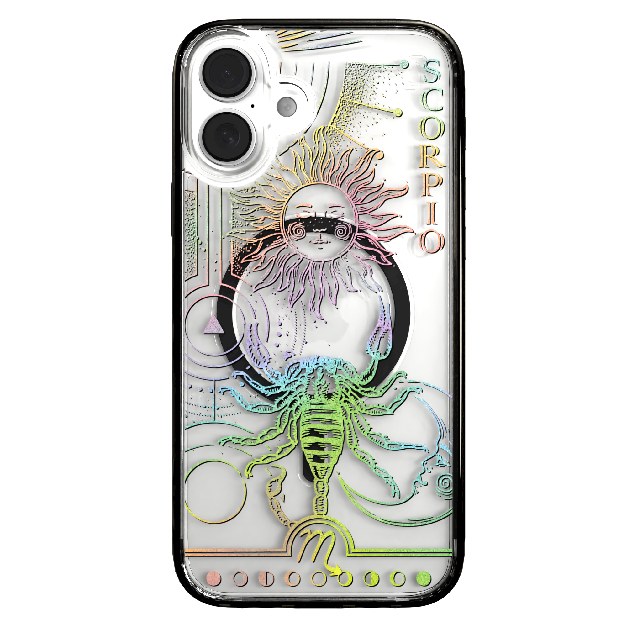iPhone 16 Series | MagSafe | Zodiac Collection | Scorpio Scorpio Rainbow / iPhone 16 Plus / Black