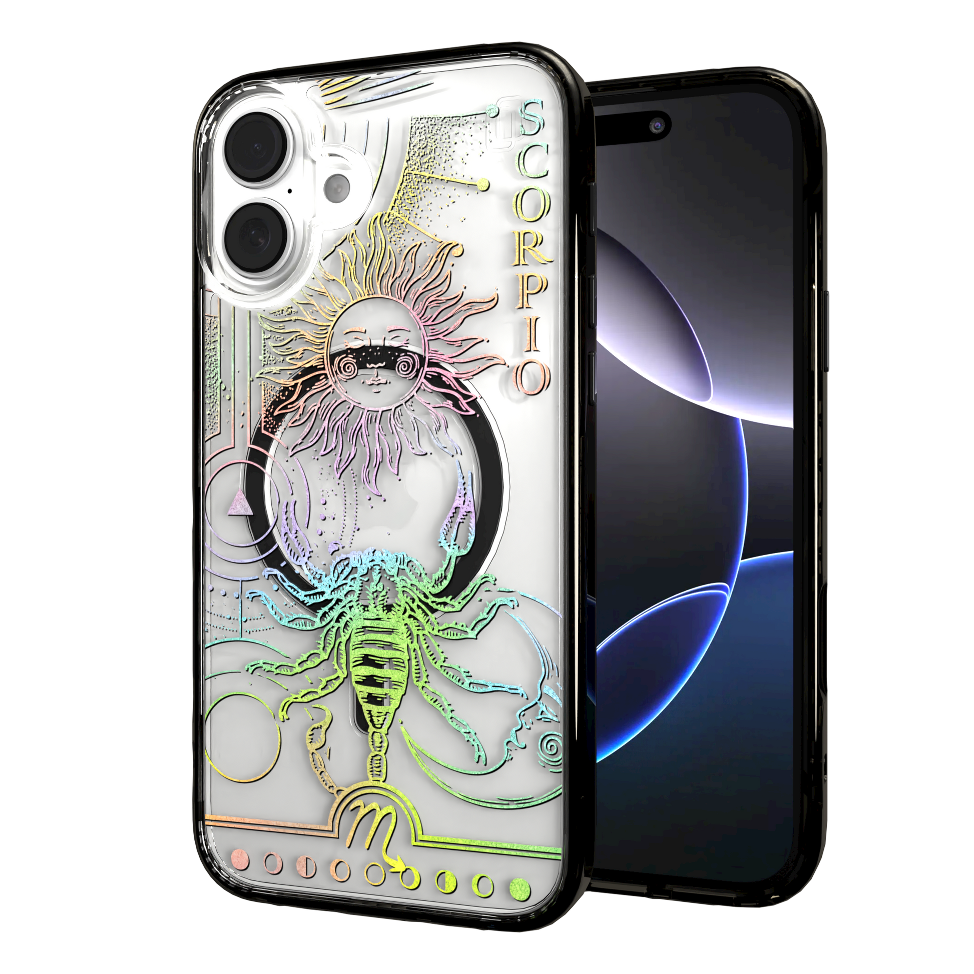 iPhone 16 Series | MagSafe | Zodiac Collection | Scorpio Scorpio Rainbow / iPhone 16 Plus / Black