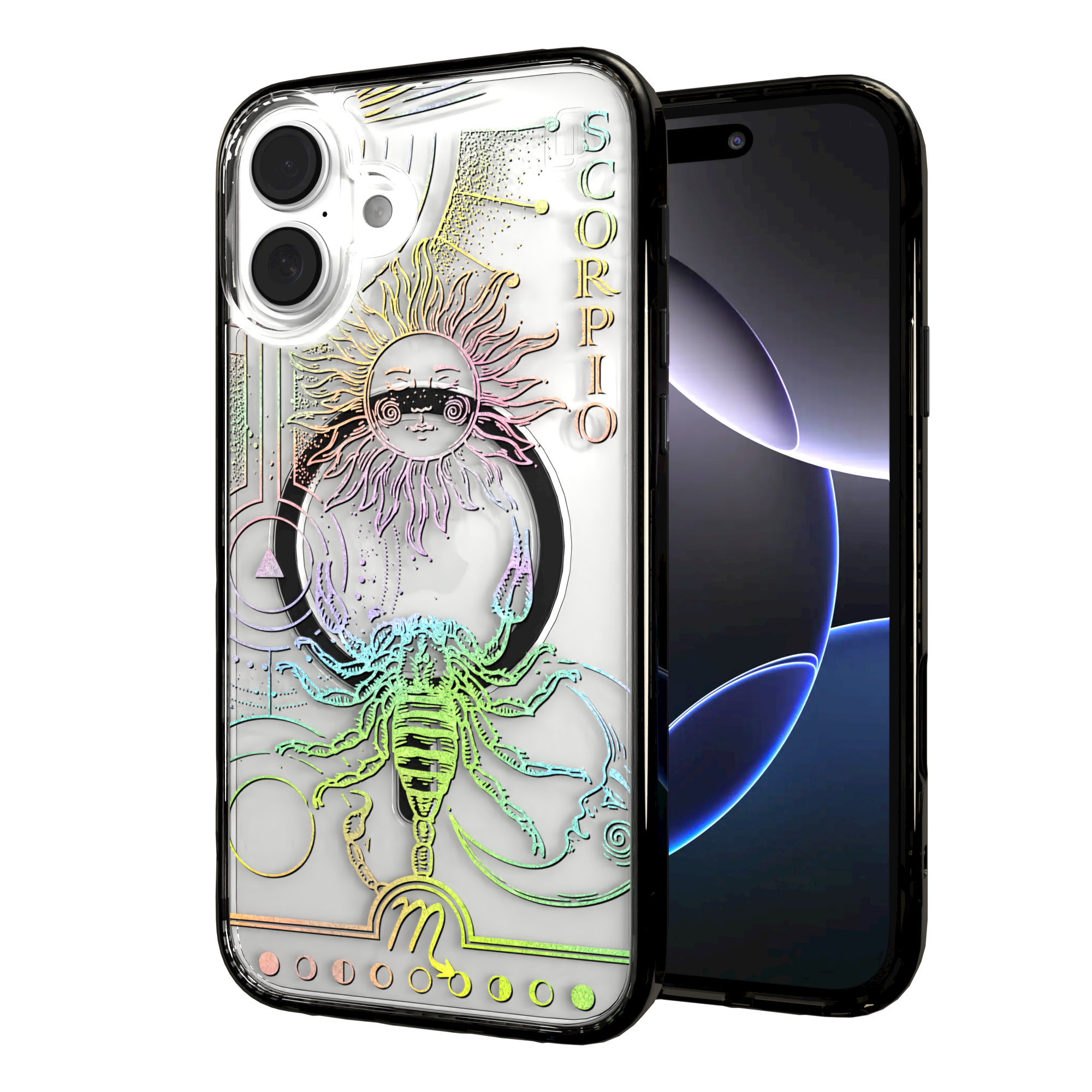 iPhone 16 Series | MagSafe | Zodiac Collection | Scorpio Scorpio Rainbow / iPhone 16 Plus / Black