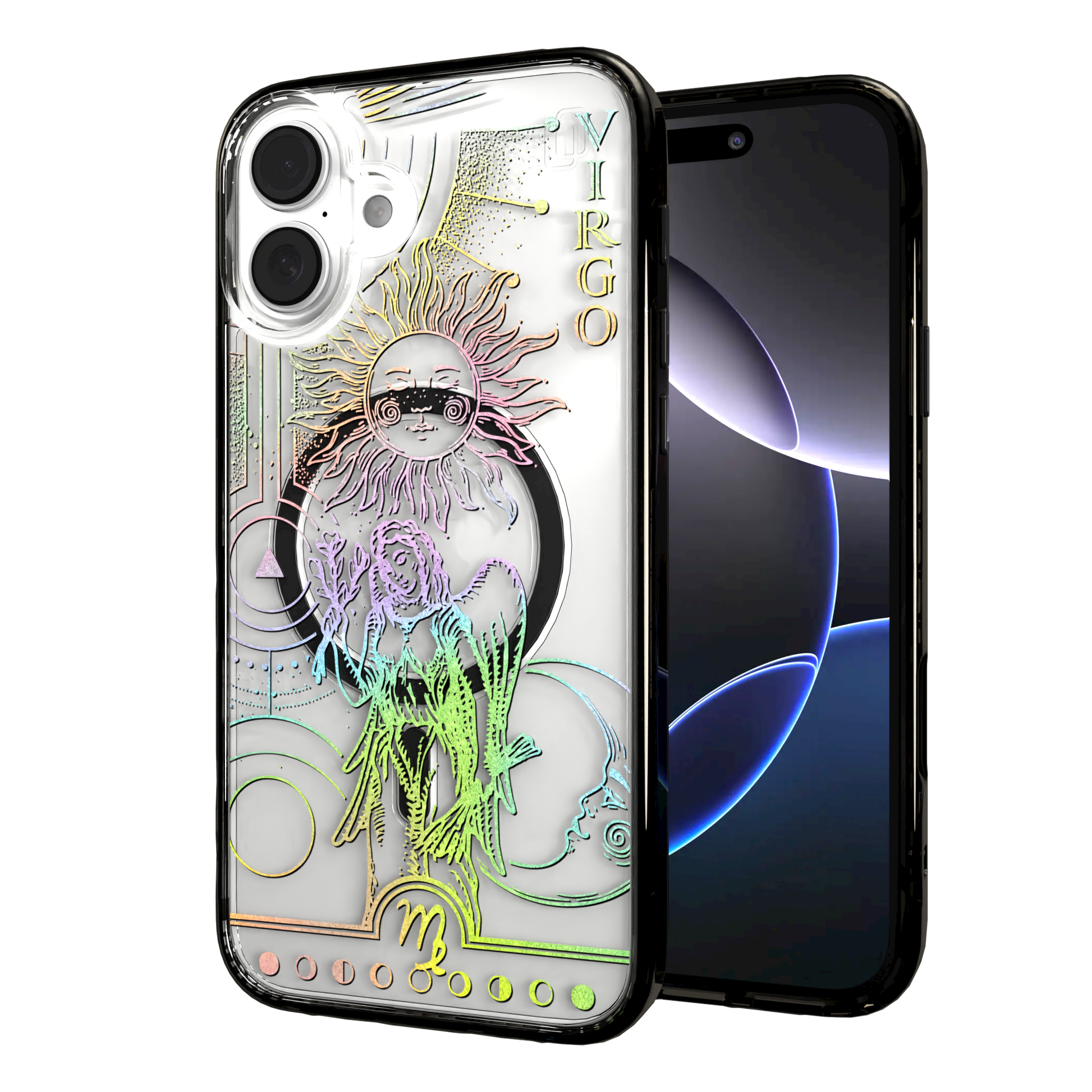 iPhone 16 Series | MagSafe | Zodiac Collection | Virgo Virgo Rainbow / iPhone 16 Plus / Black