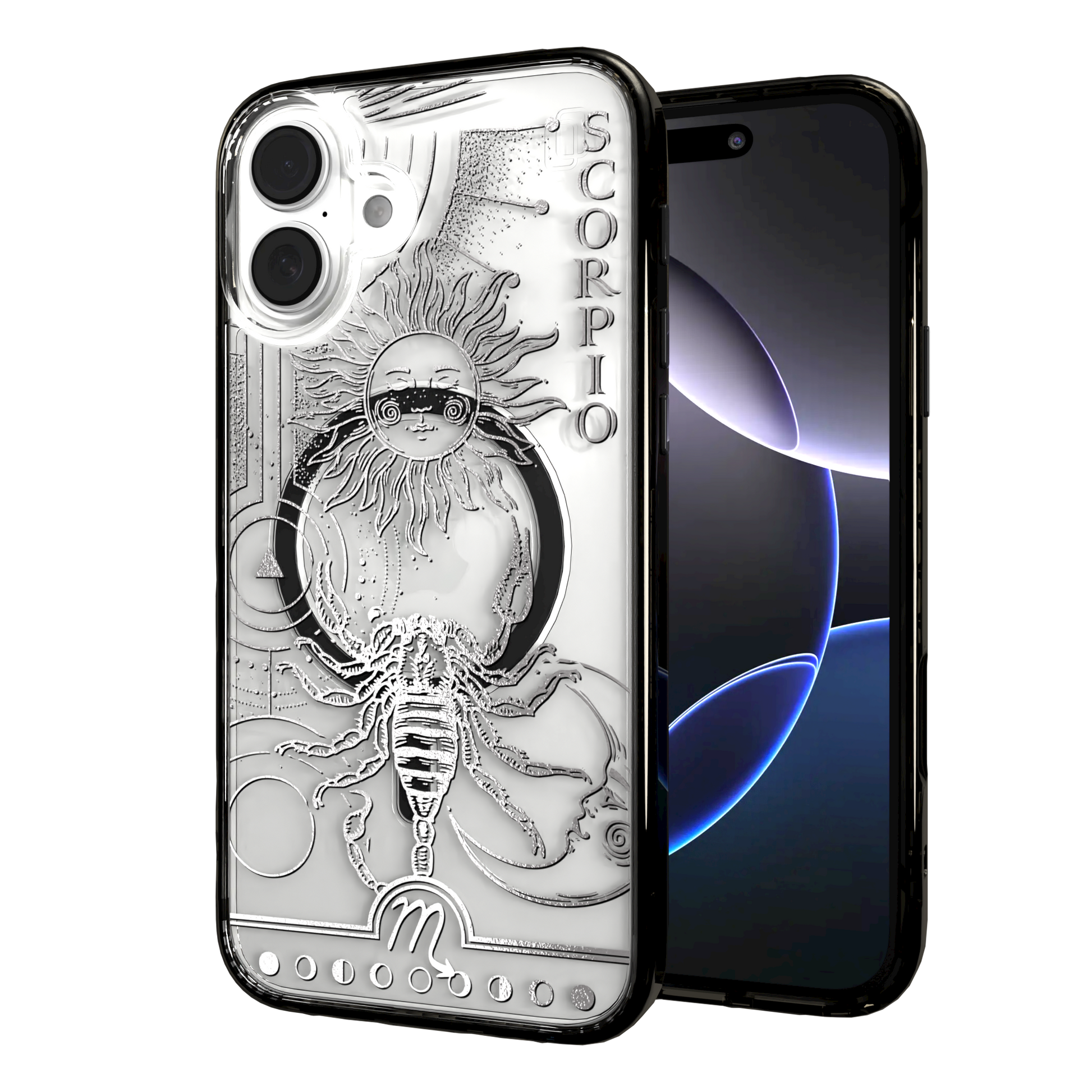 iPhone 16 Series | MagSafe | Zodiac Collection | Scorpio Scorpio Silver / iPhone 16 Plus / Black