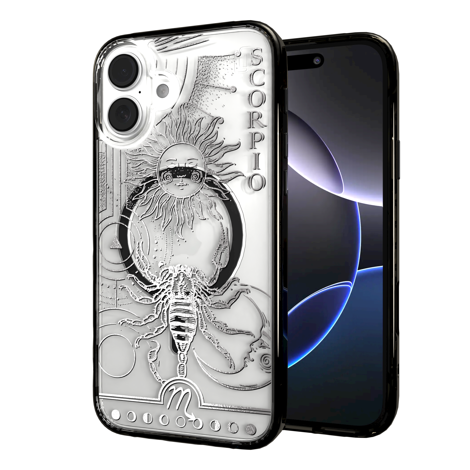 iPhone 16 Series | MagSafe | Zodiac Collection | Scorpio Scorpio Silver / iPhone 16 Plus / Black