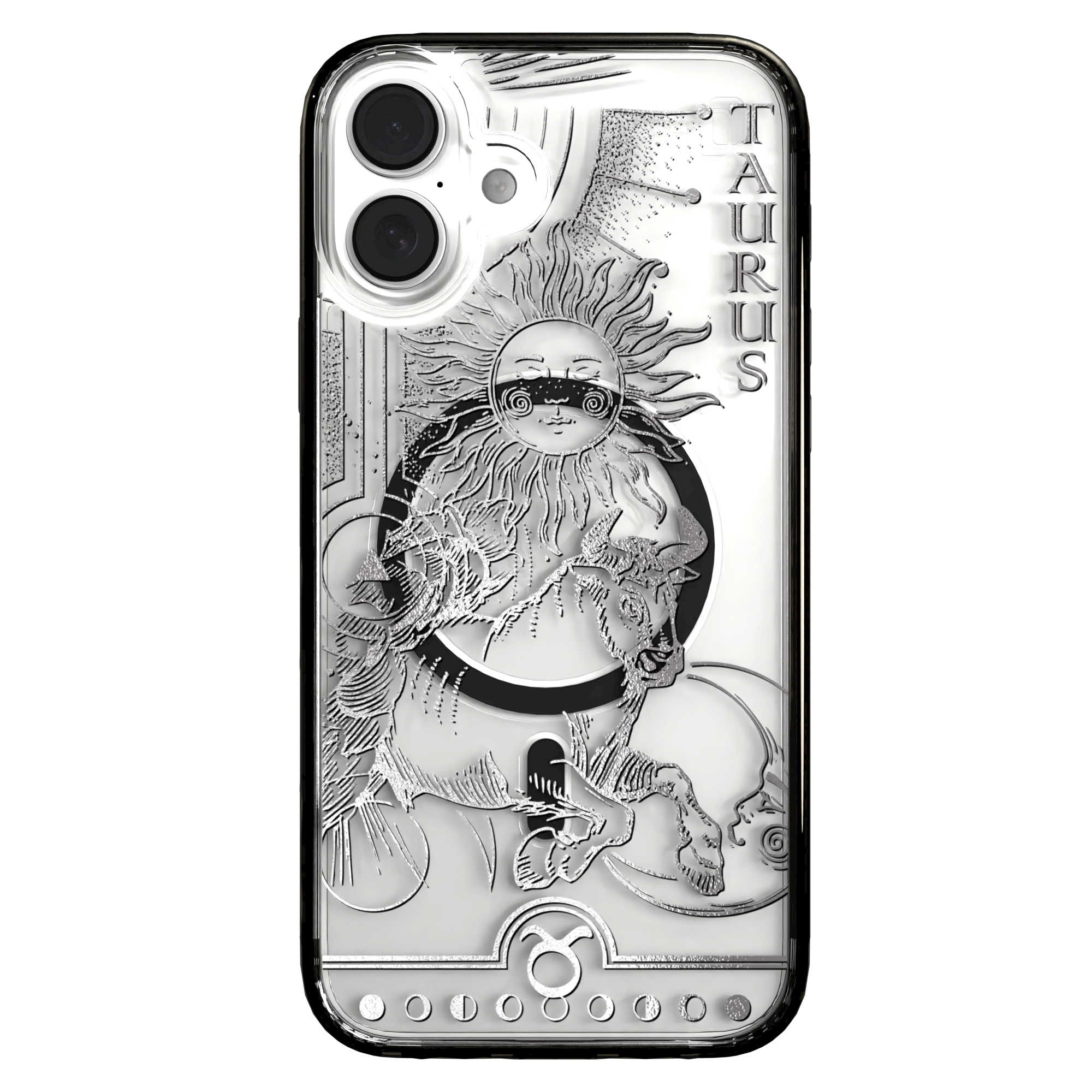 iPhone 16 Series | MagSafe | Zodiac Collection | Taurus Taurus Silver / iPhone 16 Plus / Black