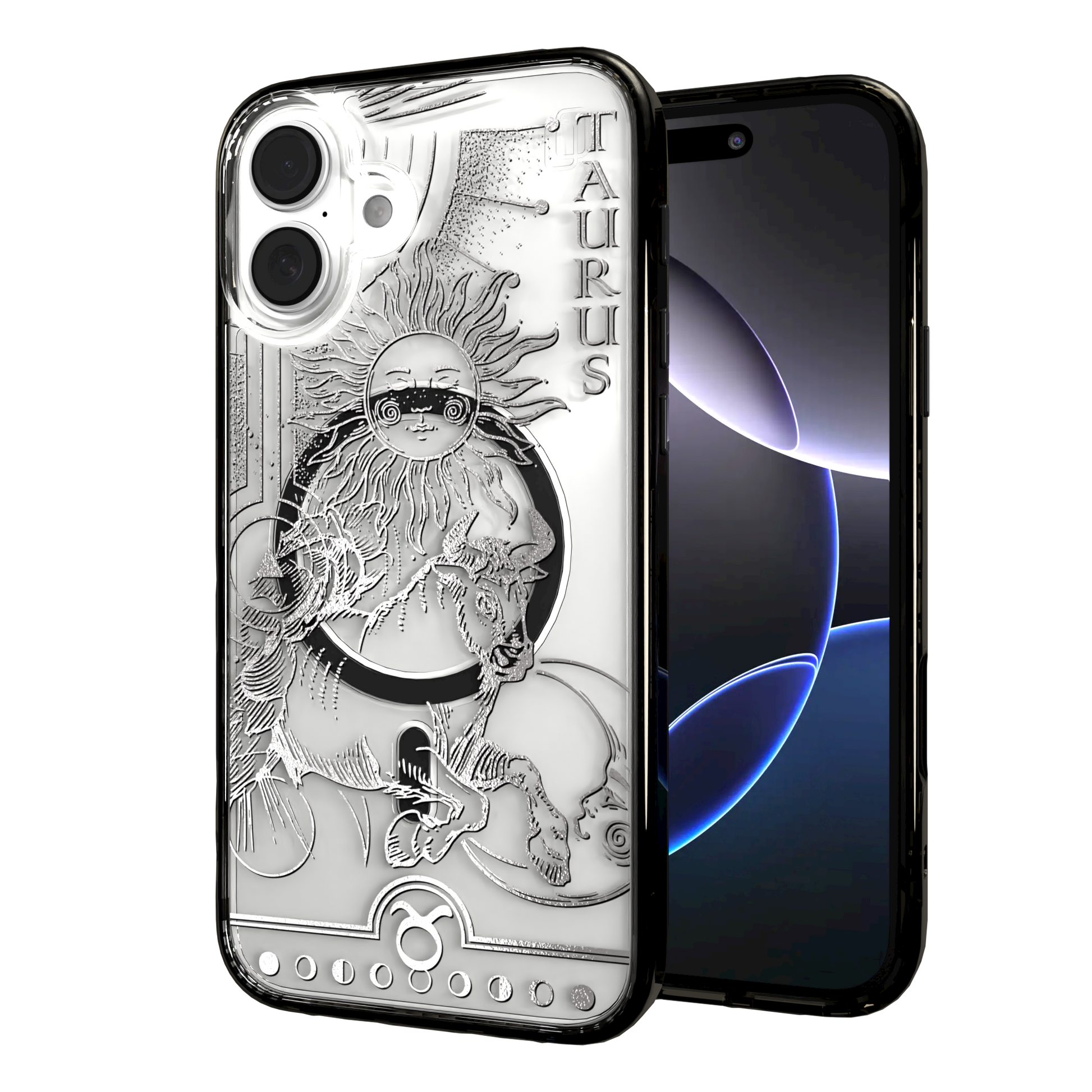 iPhone 16 Series | MagSafe | Zodiac Collection | Taurus Taurus Silver / iPhone 16 Plus / Black