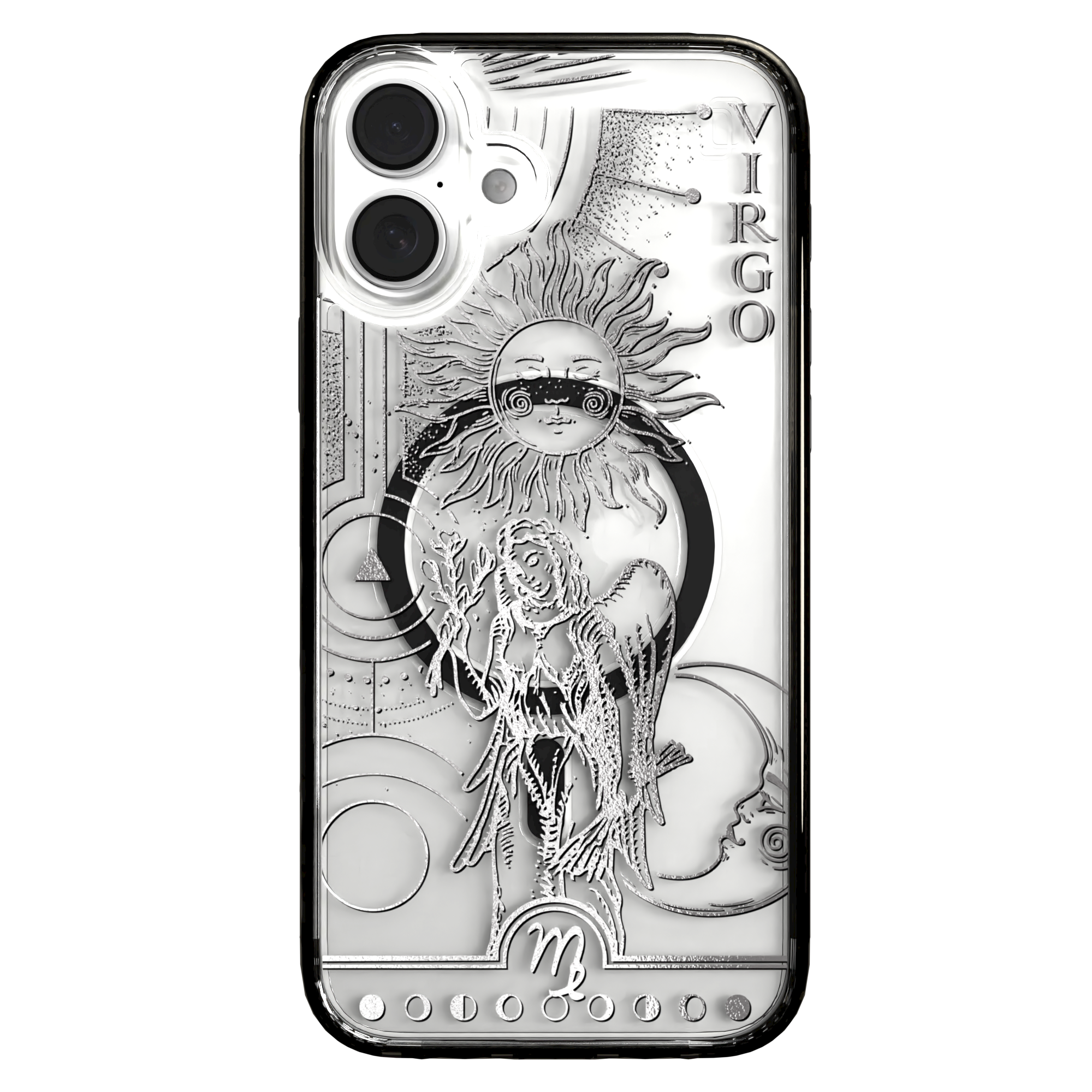 iPhone 16 Series | MagSafe | Zodiac Collection | Virgo Virgo Silver / iPhone 16 Plus / Black