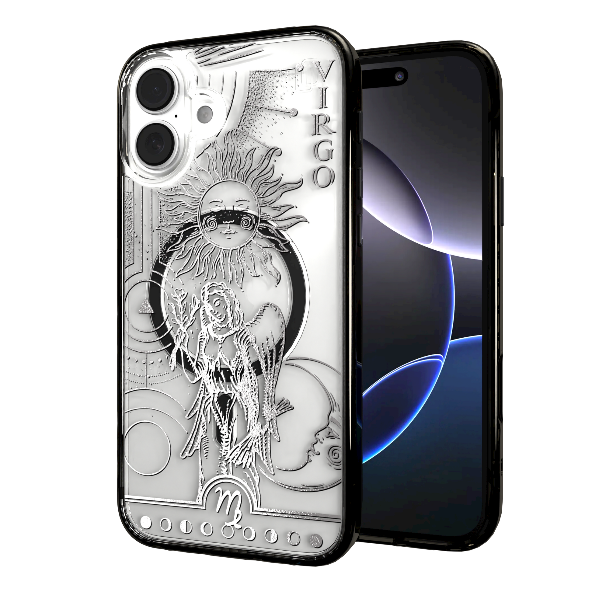 iPhone 16 Series | MagSafe | Zodiac Collection | Virgo Virgo Silver / iPhone 16 Plus / Black