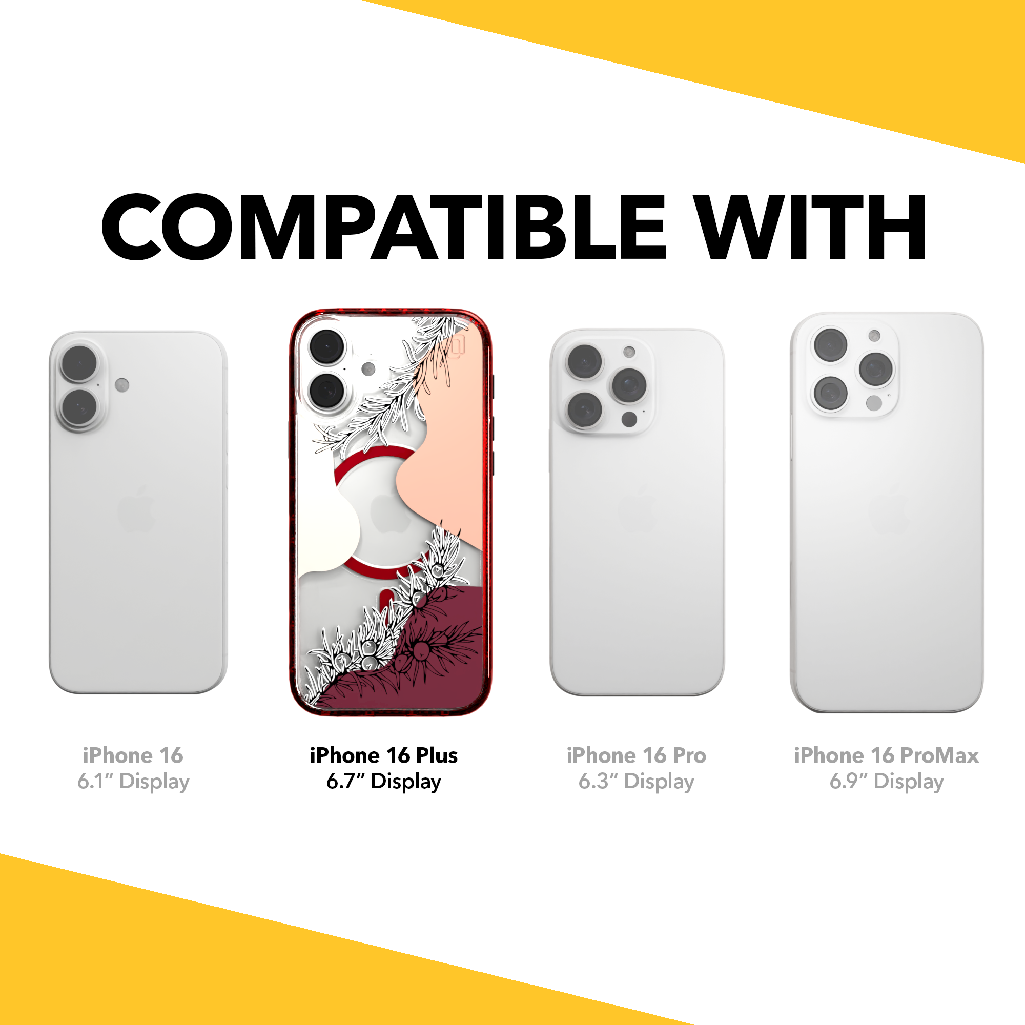 iPhone 16 Series | MagSafe | Botanical Fusion Abstract Case | Red Summer Skies Summer / iPhone 16 Plus / Red