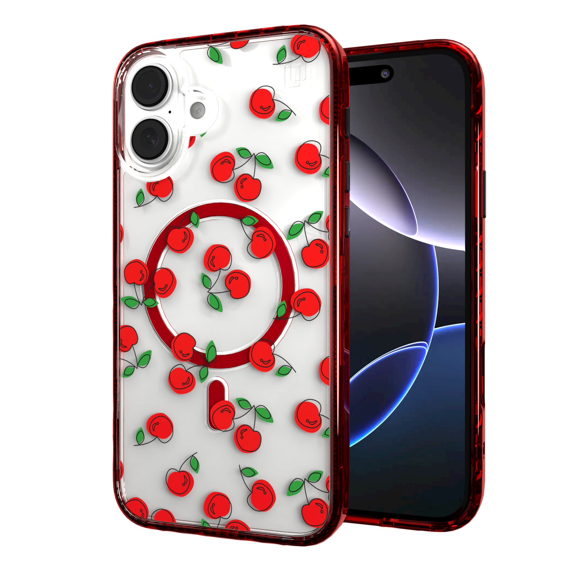 iPhone 16 Series | MagSafe | Fruit Bowl Collection | Bowl O' Cherries Bowl O' Cherries / iPhone 16 Plus / Red