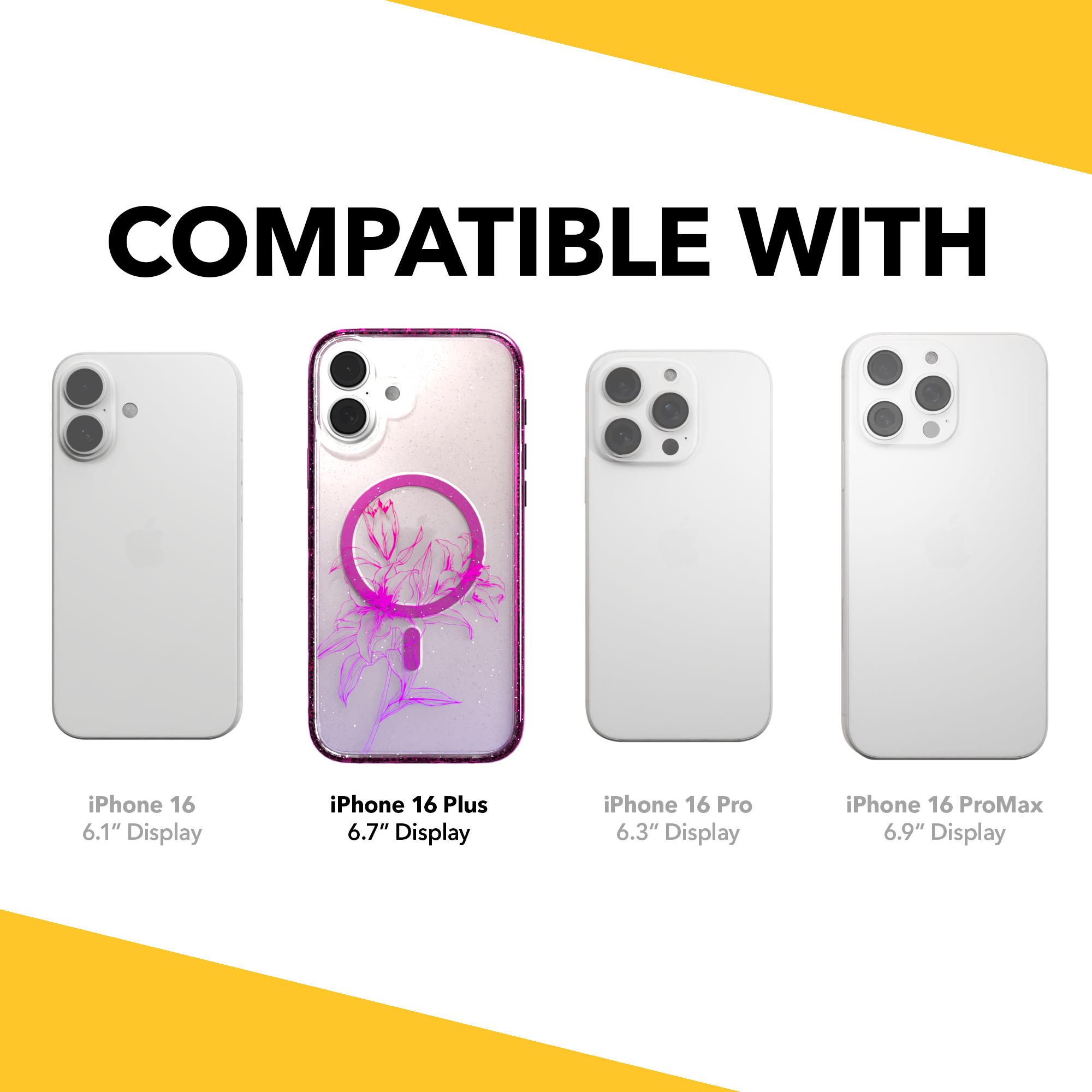 iPhone 16 Series | MagSafe | Ombre Bouquet Case Collection | Pink & Purple Prism Pink Prism / iPhone 16 Plus / Red