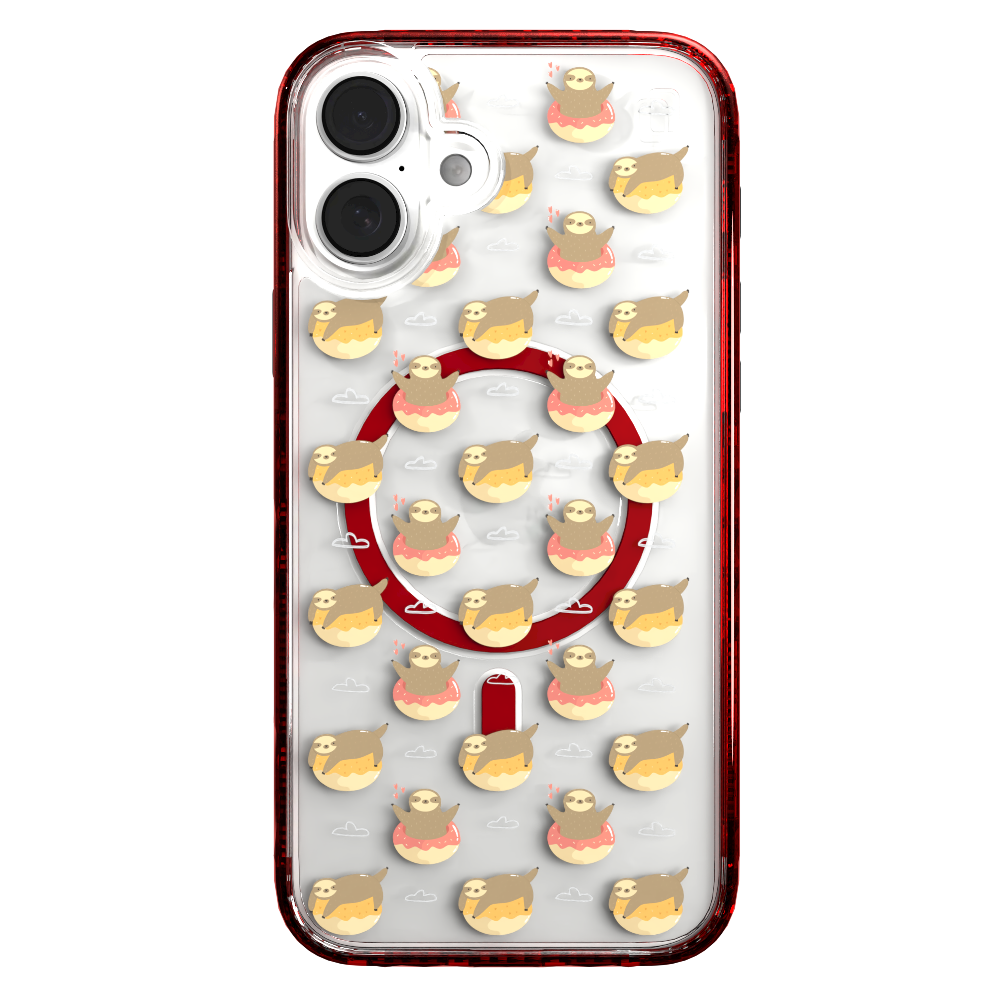 iPhone 16 Series | MagSafe | Sloth Case Collection | Dreamy Sloth Dreamy Sloth / iPhone 16 Plus / Red