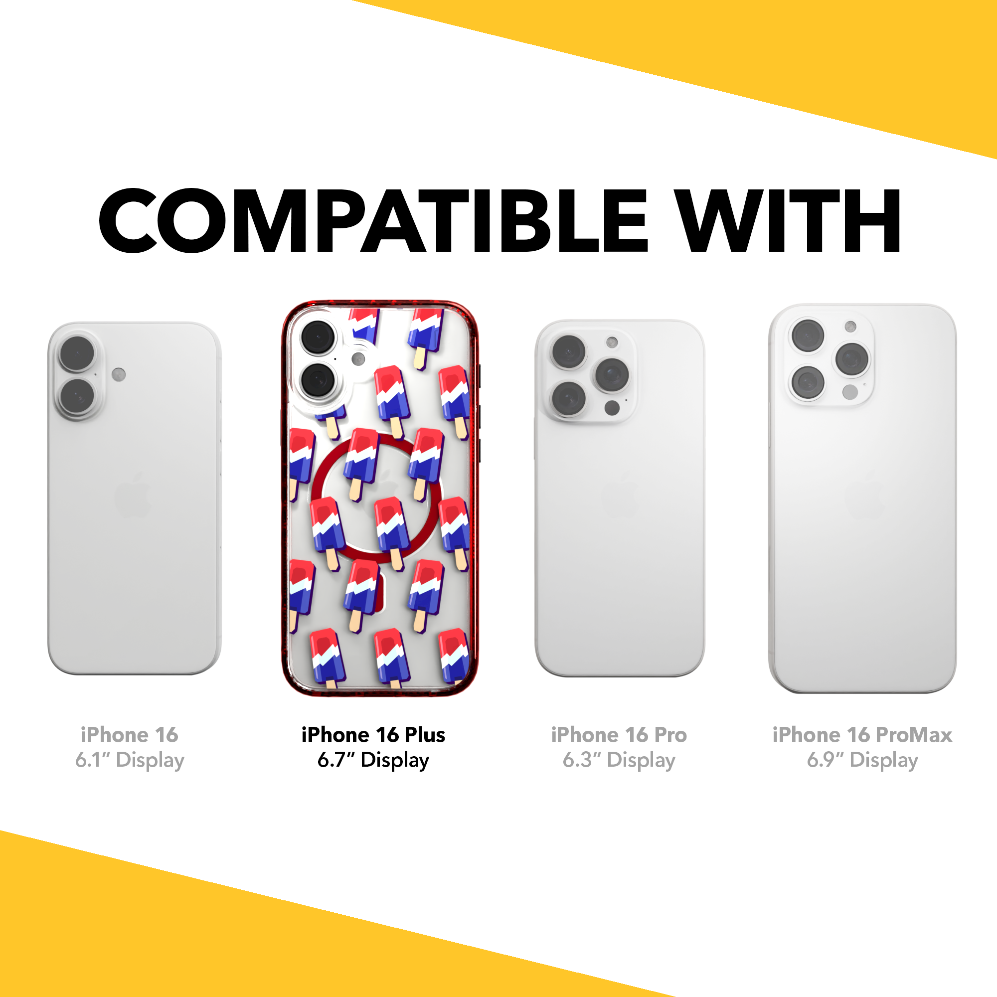 iPhone 16 Series | MagSafe | Summer Vibes Case Collection | Patriot Popsicle Patriot Popsicle / iPhone 16 Plus / Red