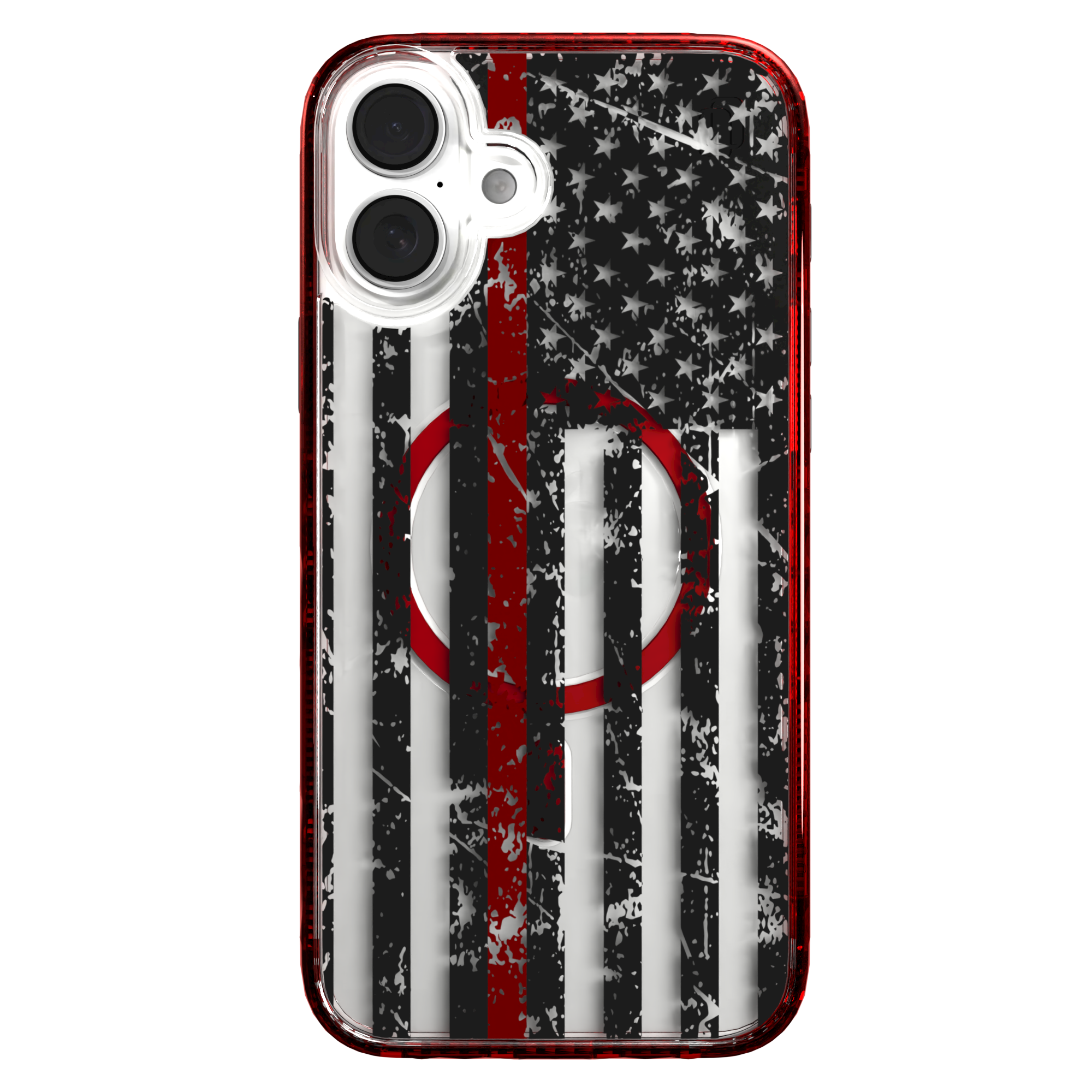 iPhone 16 Series | MagSafe | Red, White & Blue Case Collection | Thin Red Line Red Line / iPhone 16 Plus / Red