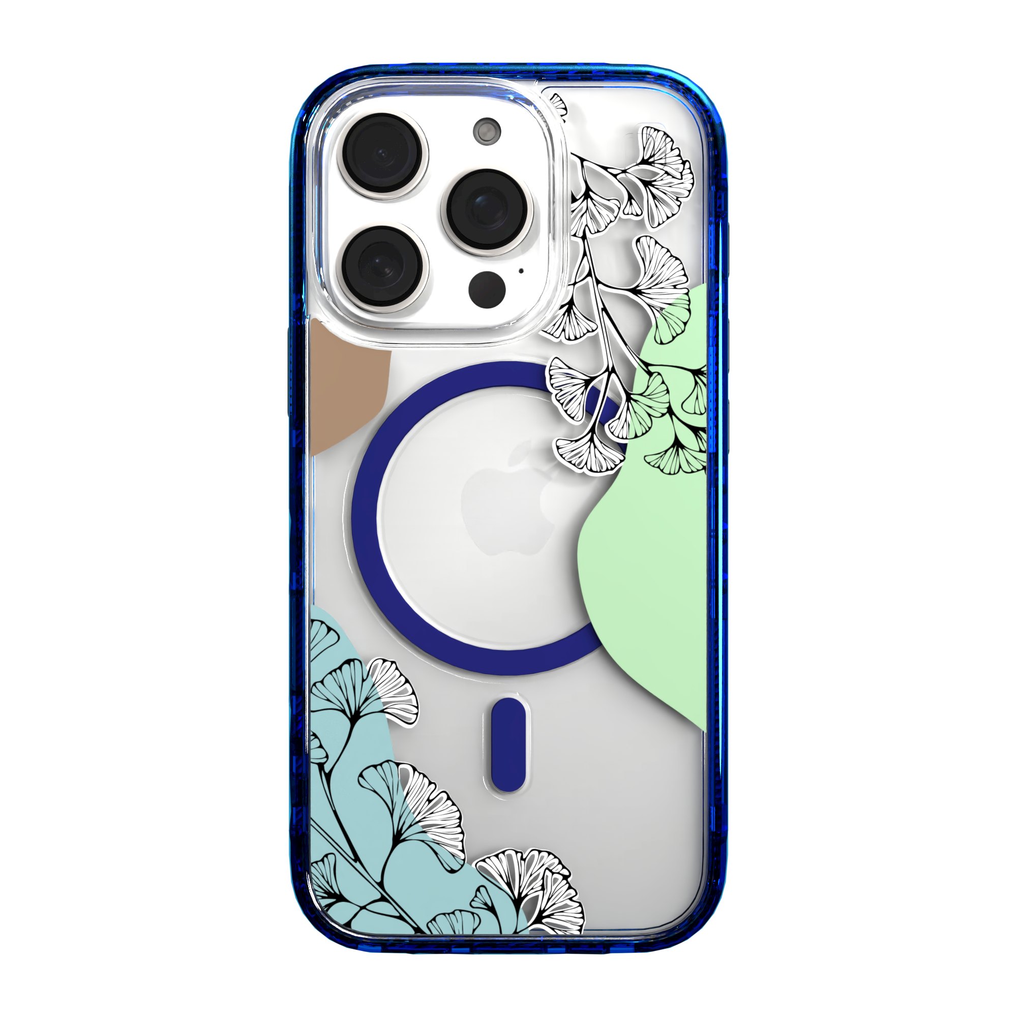 iPhone 16 Series | MagSafe | Botanical Fusion Abstract Case | Green Spring Fields Spring / iPhone 16 Pro / Blue