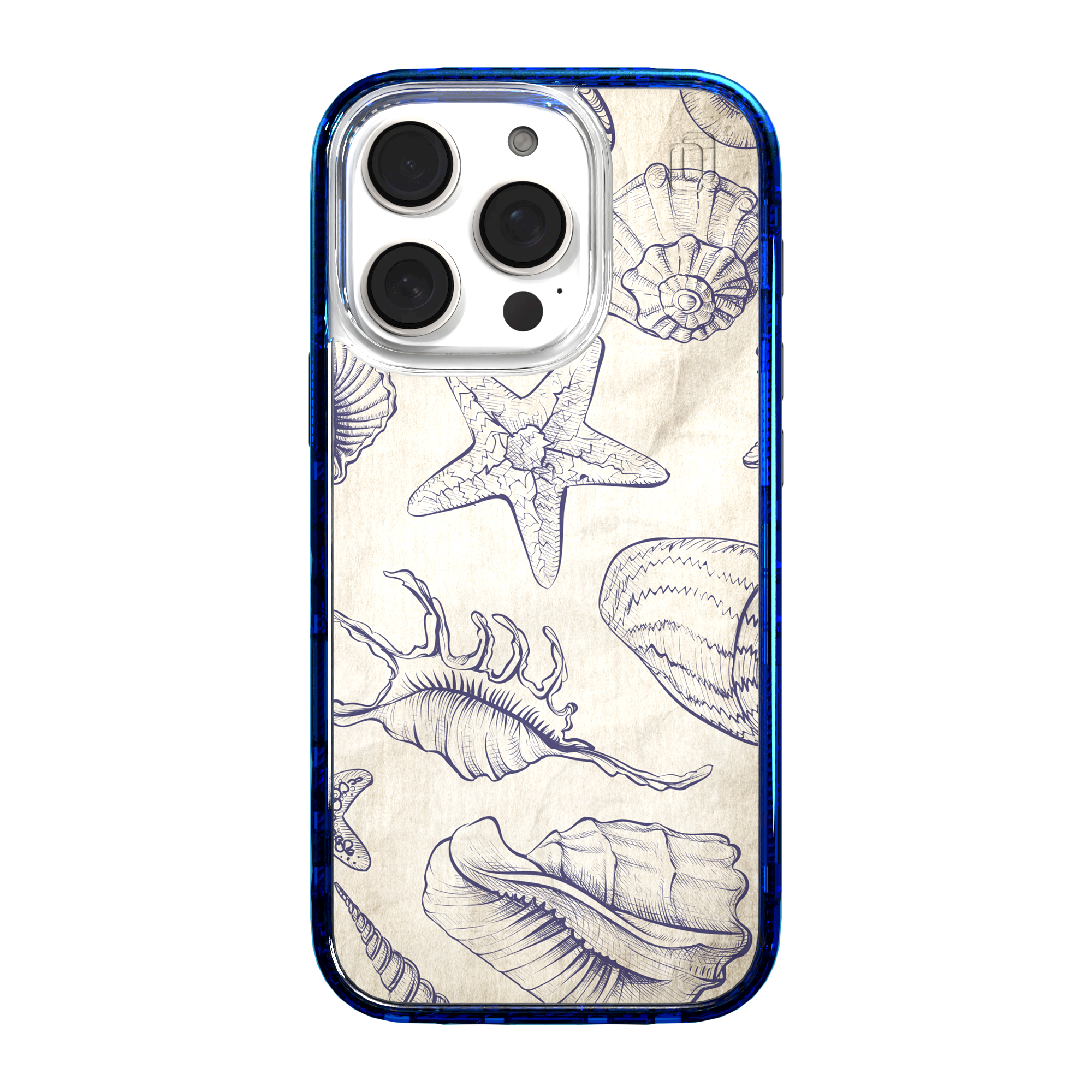 iPhone 16 Series | MagSafe | Coastal Case Collection | Seashells Sketches Coastal Seashell / iPhone 16 Pro / Blue