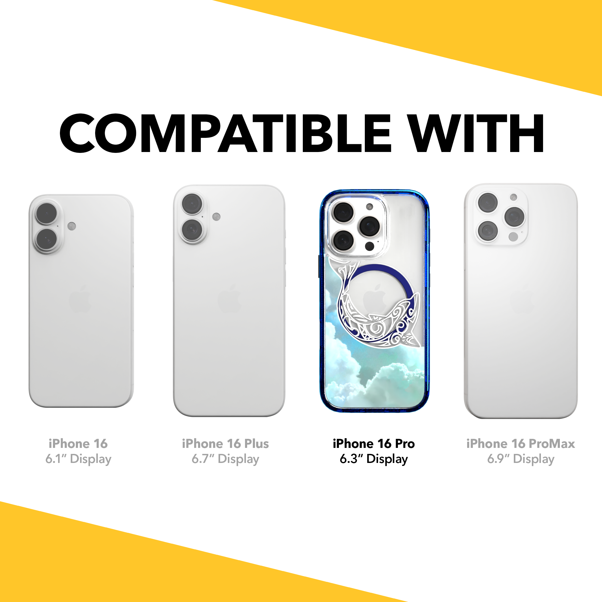 iPhone 16 Series | MagSafe | Coastal Case Collection | White & Teal Dolphine Dolphin / iPhone 16 Pro / Blue