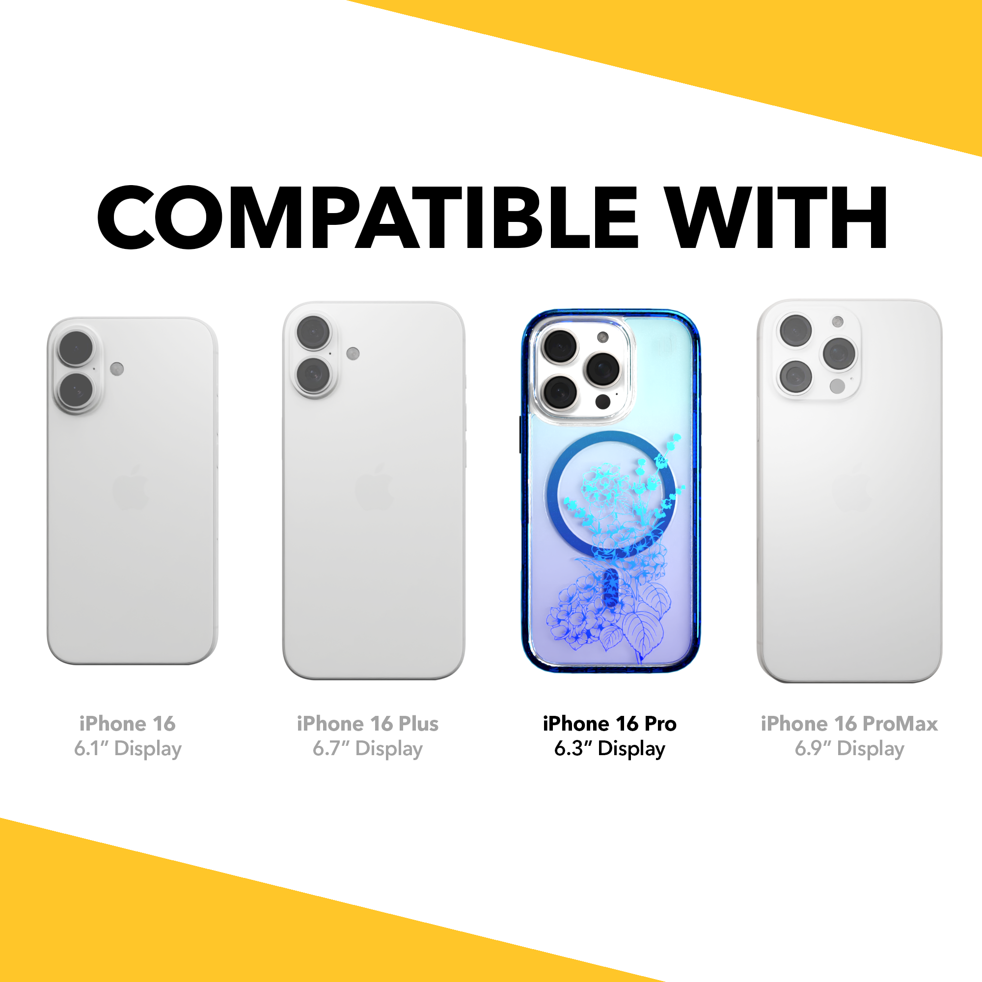 iPhone 16 Series | MagSafe | Ombre Bouquet Case Collection | Indigo Infusion Indigo Infusion / iPhone 16 Pro / Blue