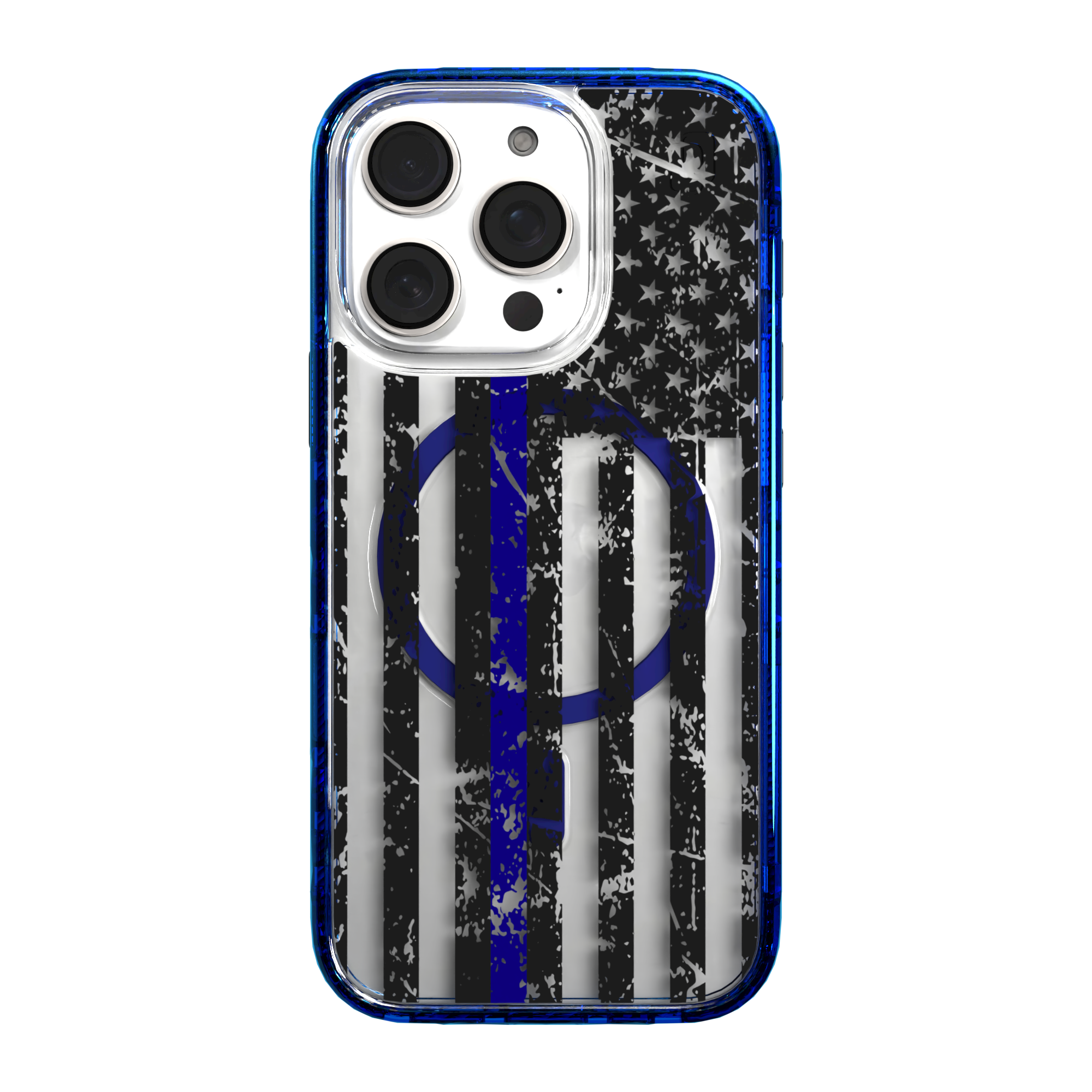 iPhone 16 Series | MagSafe | Red, White & Blue Case Collection | Thin Blue Line Blue Line / iPhone 16 Pro / Blue