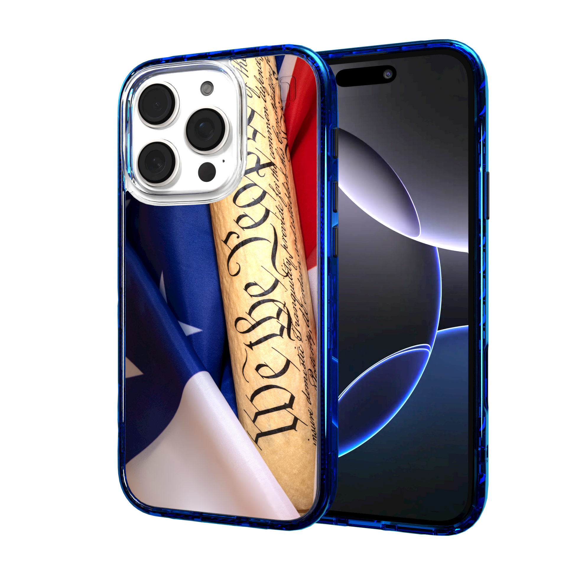iPhone 16 Series | MagSafe | Red, White & Blue Case Collection | We The People American Flag United We Stand / iPhone 16 Pro / Blue
