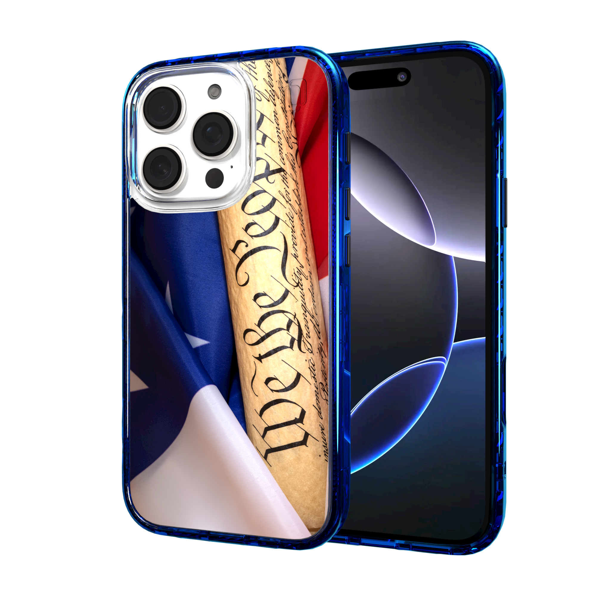 iPhone 16 Series | MagSafe | Red, White & Blue Case Collection | We The People American Flag United We Stand / iPhone 16 Pro / Blue