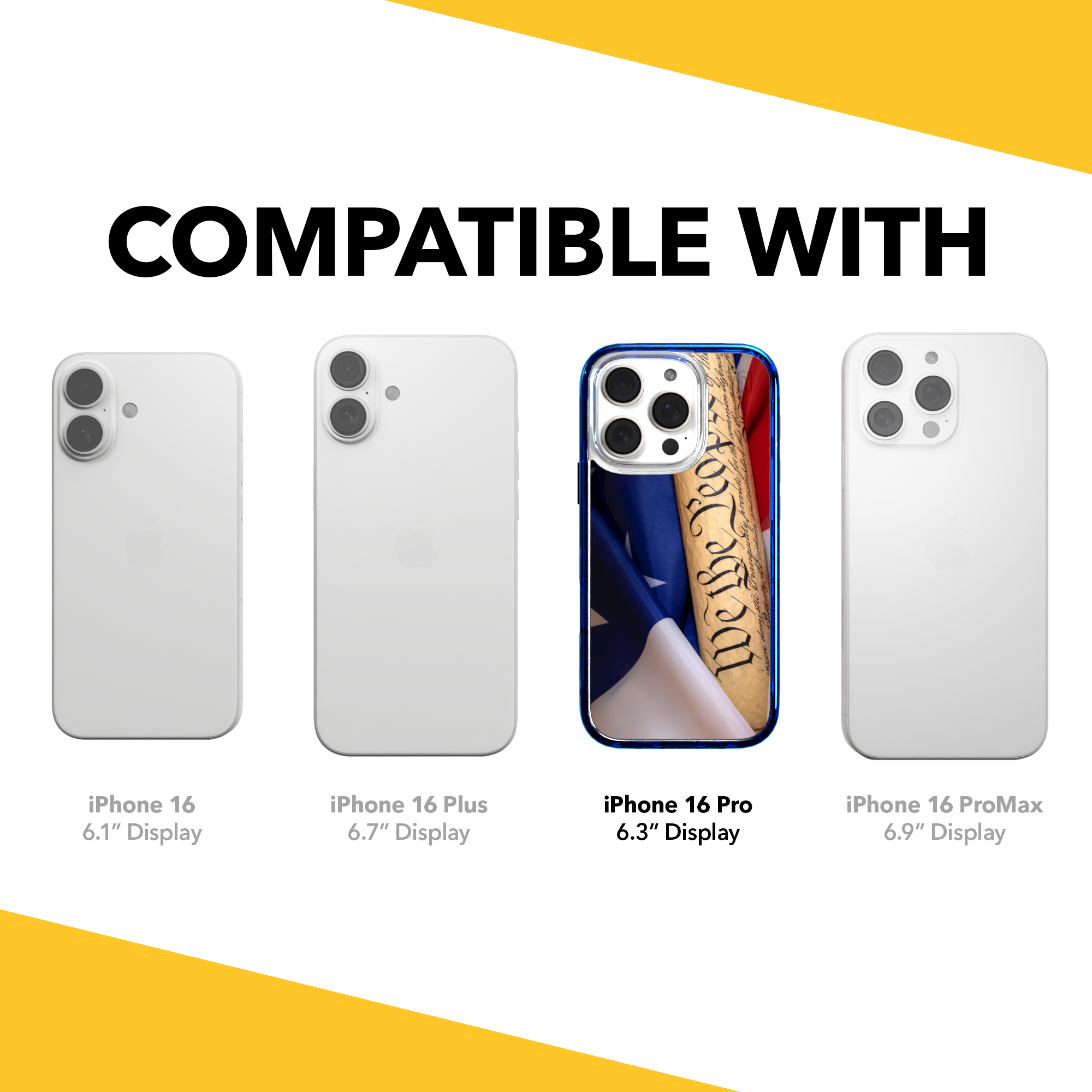 iPhone 16 Series | MagSafe | Red, White & Blue Case Collection | We The People American Flag United We Stand / iPhone 16 Pro / Blue