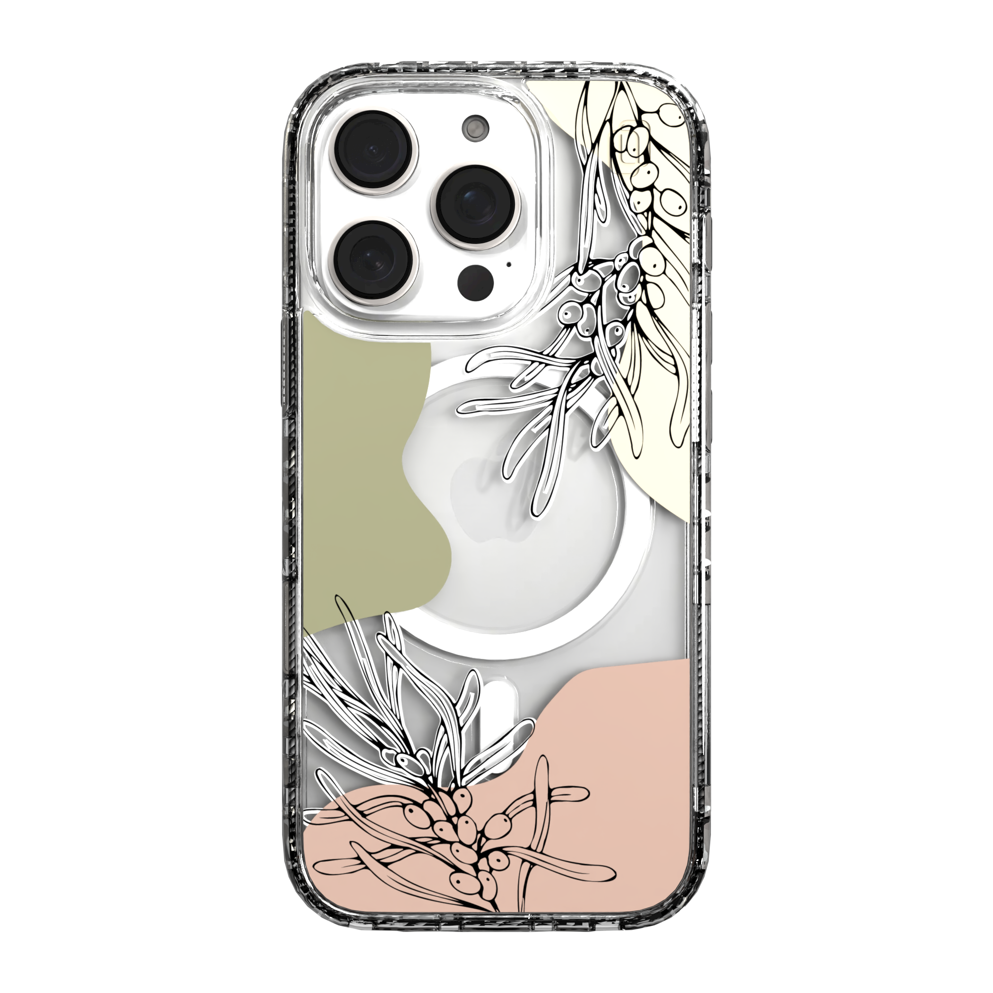 iPhone 16 Series | MagSafe | Botanical Fusion Abstract Case | Pastel Fall Vistas