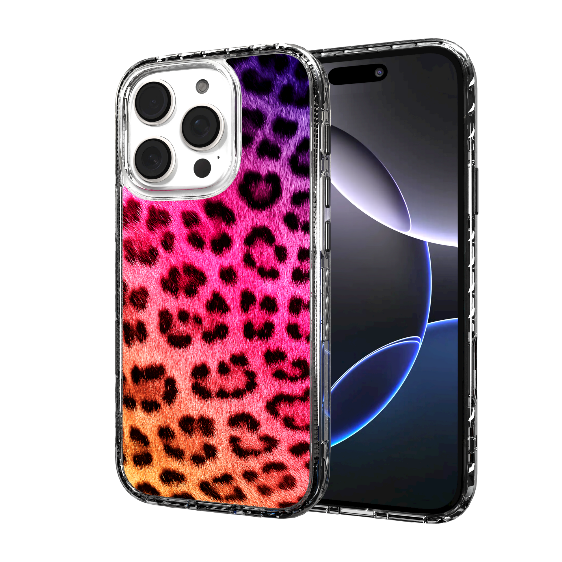 iPhone 16 Series | MagSafe | Animal Print Case | Pink Leopard Print Pink Cheetah / iPhone 16 Pro / Clear