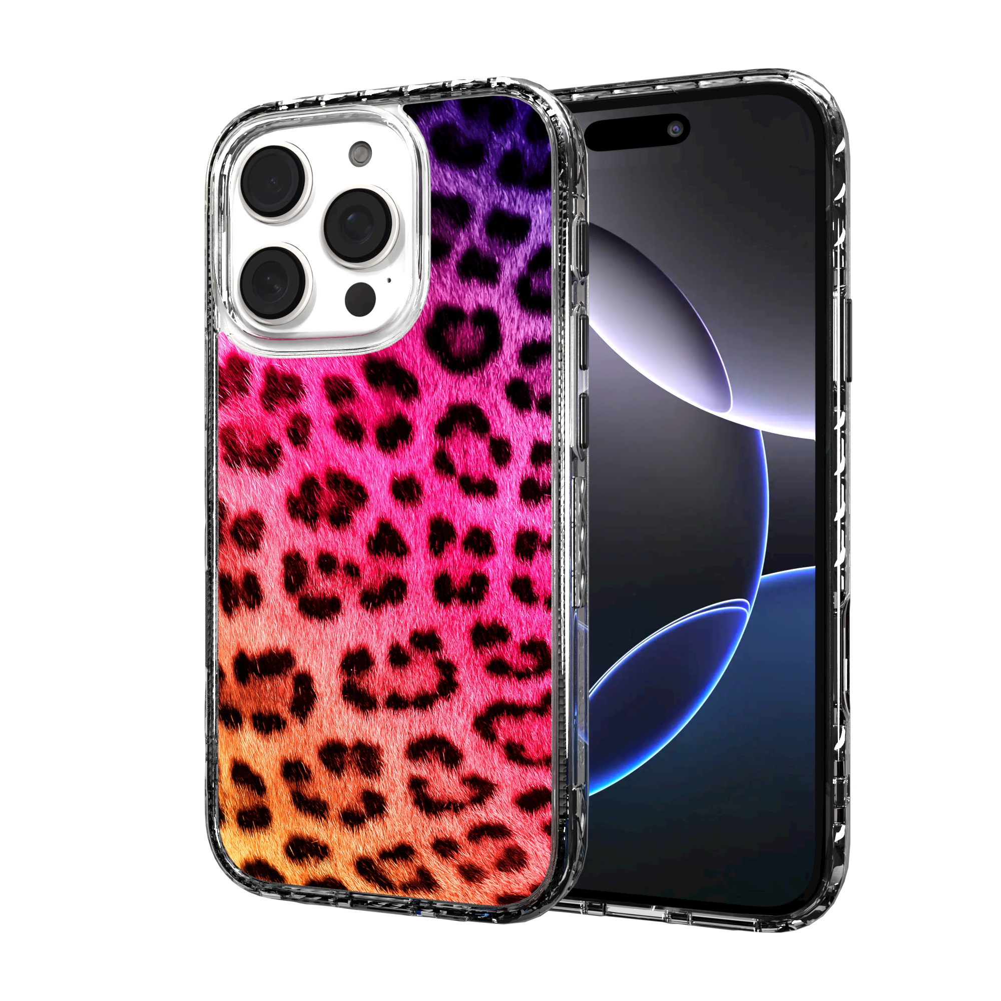 iPhone 16 Series | MagSafe | Animal Print Case | Pink Leopard Print Pink Cheetah / iPhone 16 Pro / Clear