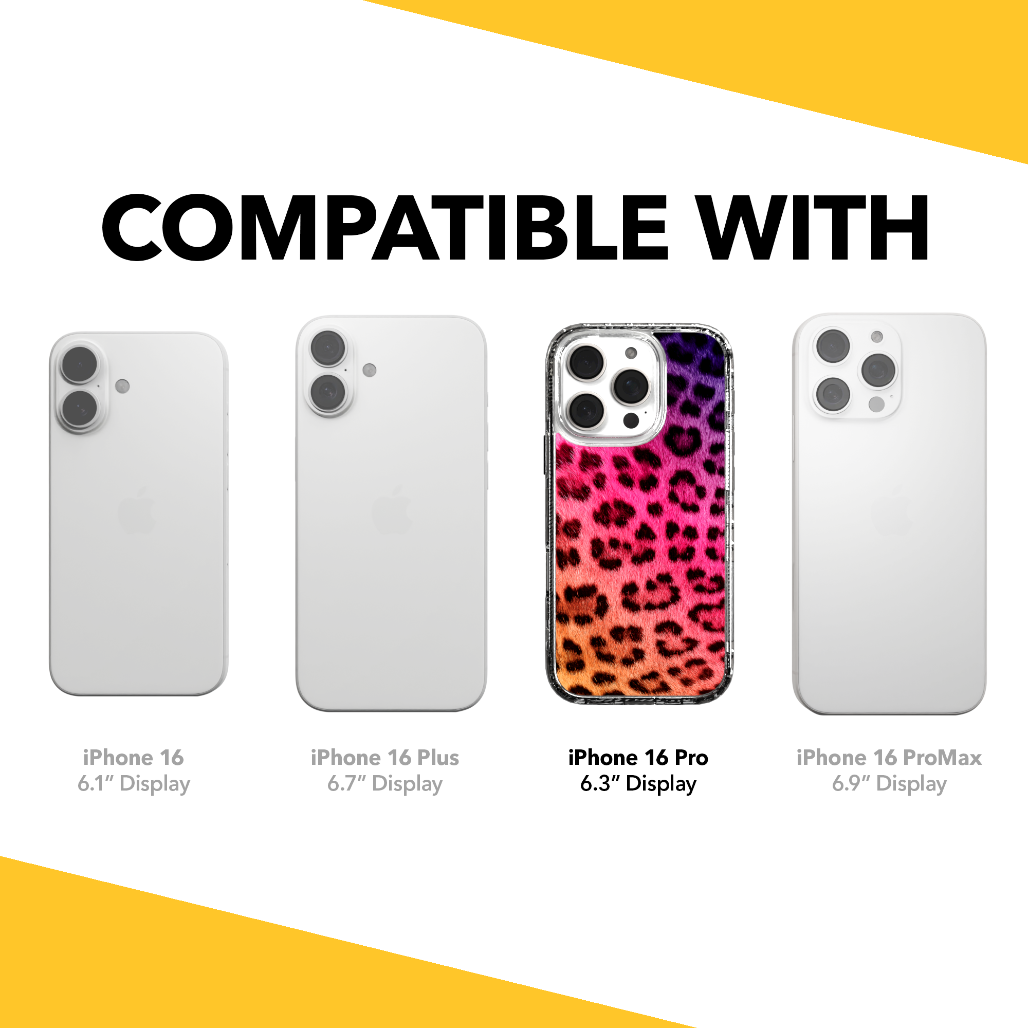 iPhone 16 Series | MagSafe | Animal Print Case | Pink Leopard Print Pink Cheetah / iPhone 16 Pro / Clear