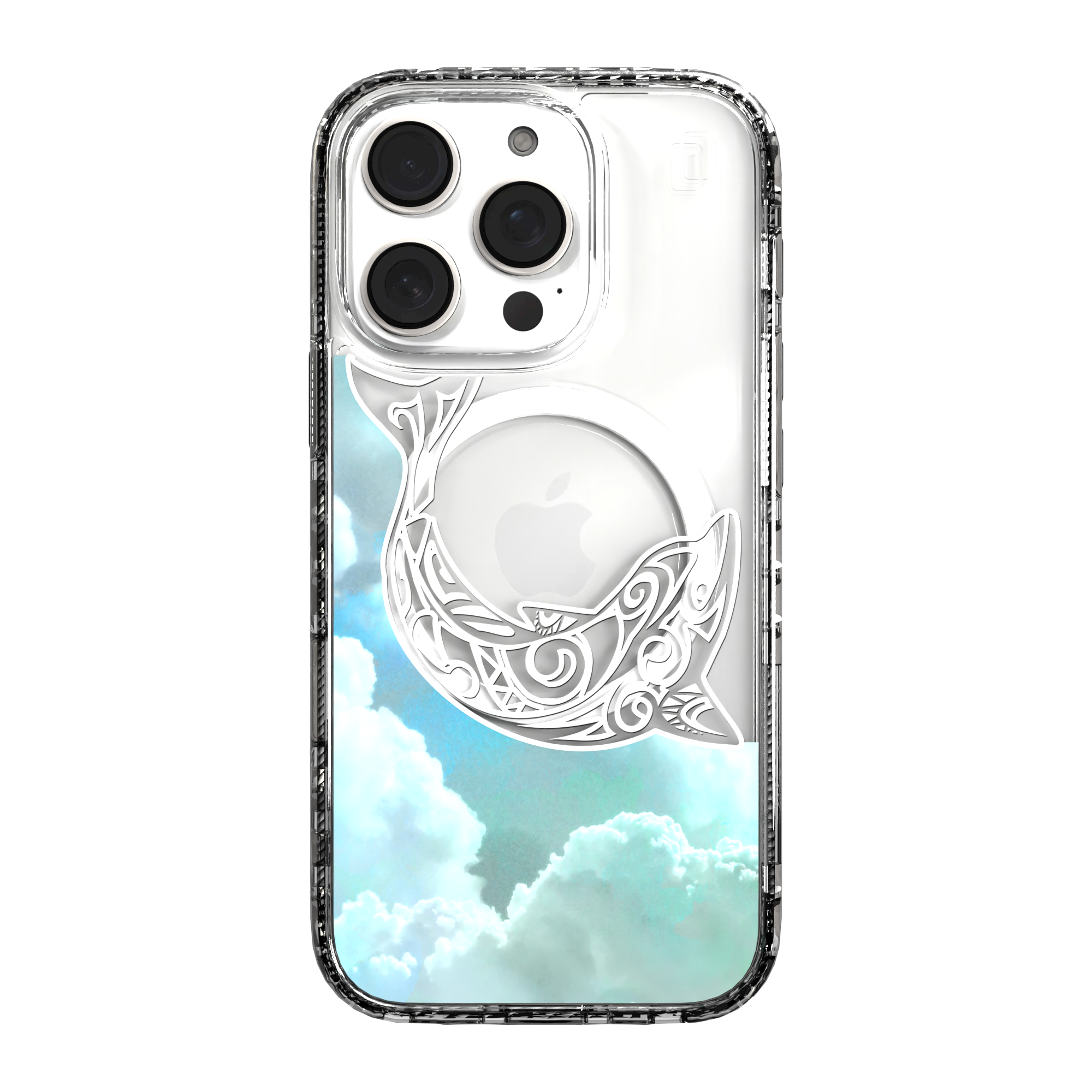 iPhone 16 Series | MagSafe | Coastal Case Collection | White & Teal Dolphine Dolphin / iPhone 16 Pro / Clear