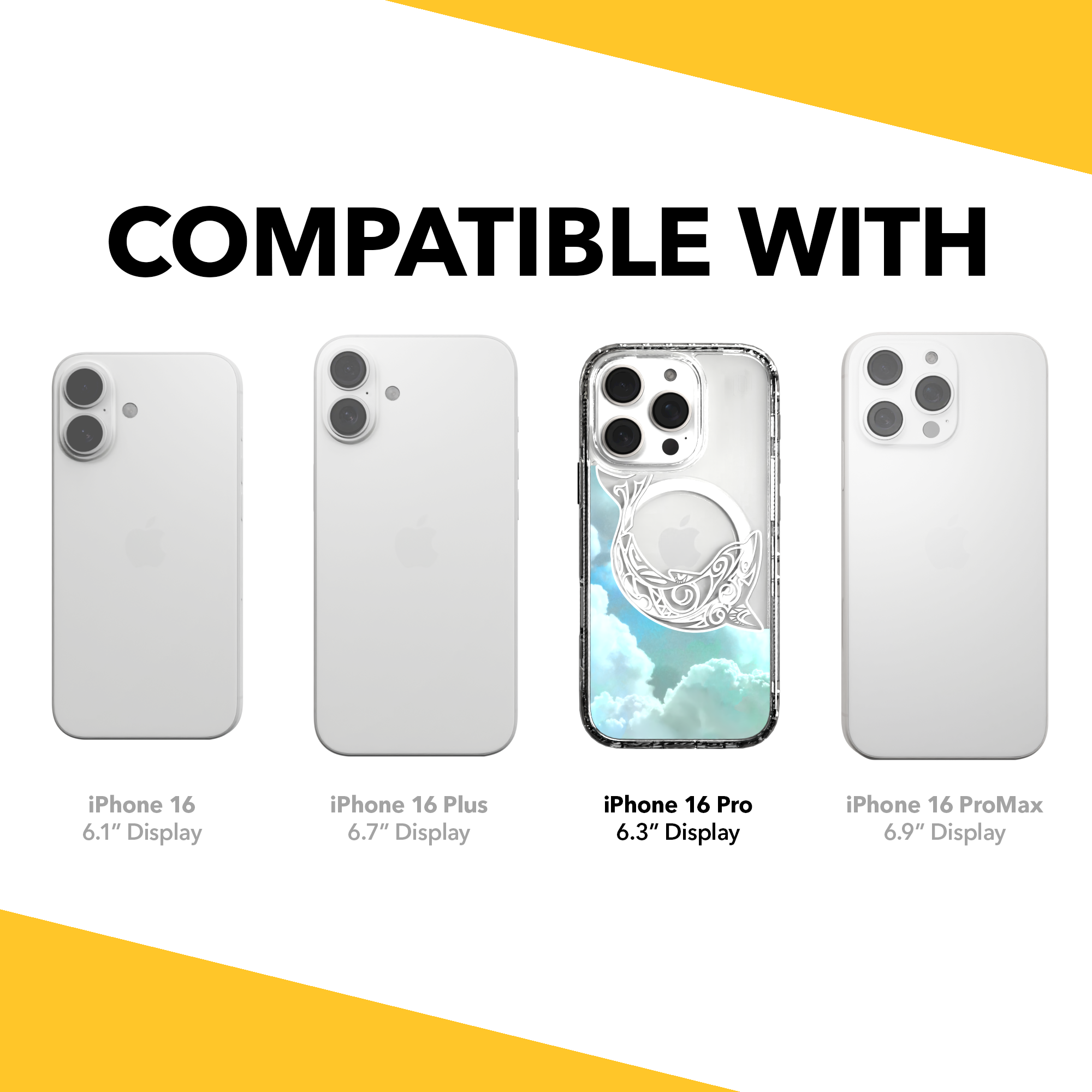 iPhone 16 Series | MagSafe | Coastal Case Collection | White & Teal Dolphine Dolphin / iPhone 16 Pro / Clear