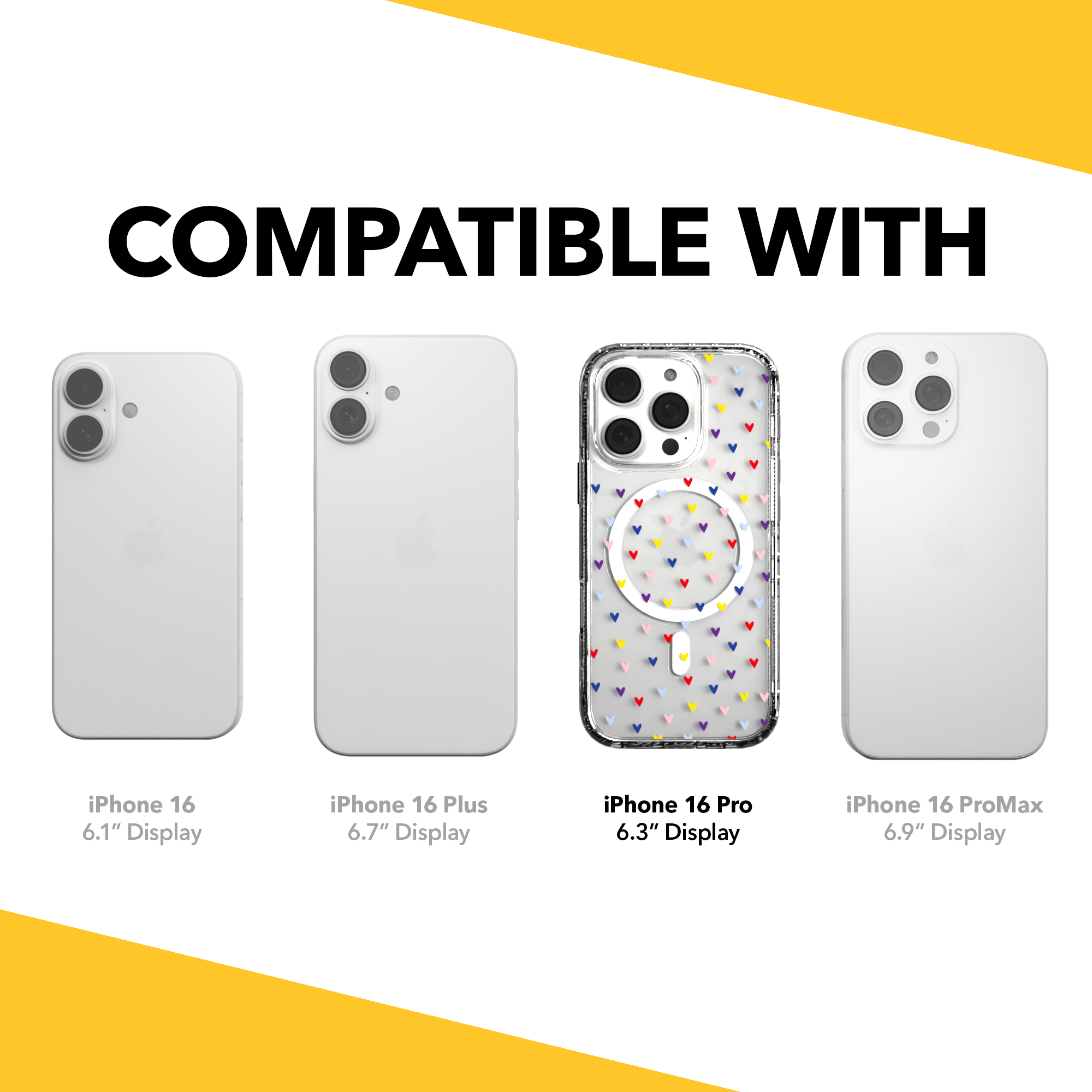 iPhone 16 Series | MagSafe | Heart Collection | Adoring Amore Adoring Amore / iPhone 16 Pro / Clear