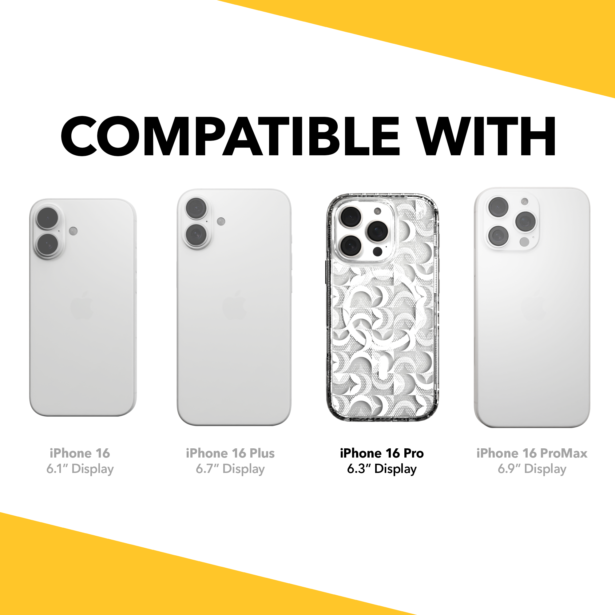 iPhone 16 Series | MagSafe | Abstract Art Case | Retro White Swirls Retro White / iPhone 16 Pro / Clear