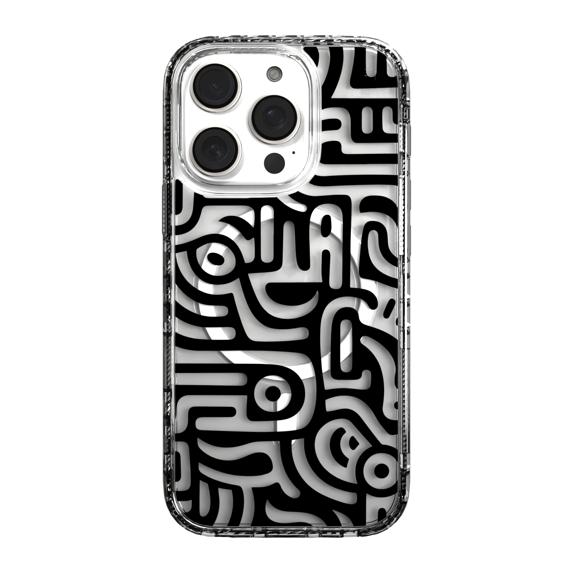 iPhone 16 Series | MagSafe | Monochromatic Case Designs | Glyphs Glyphs / iPhone 16 Pro / Clear
