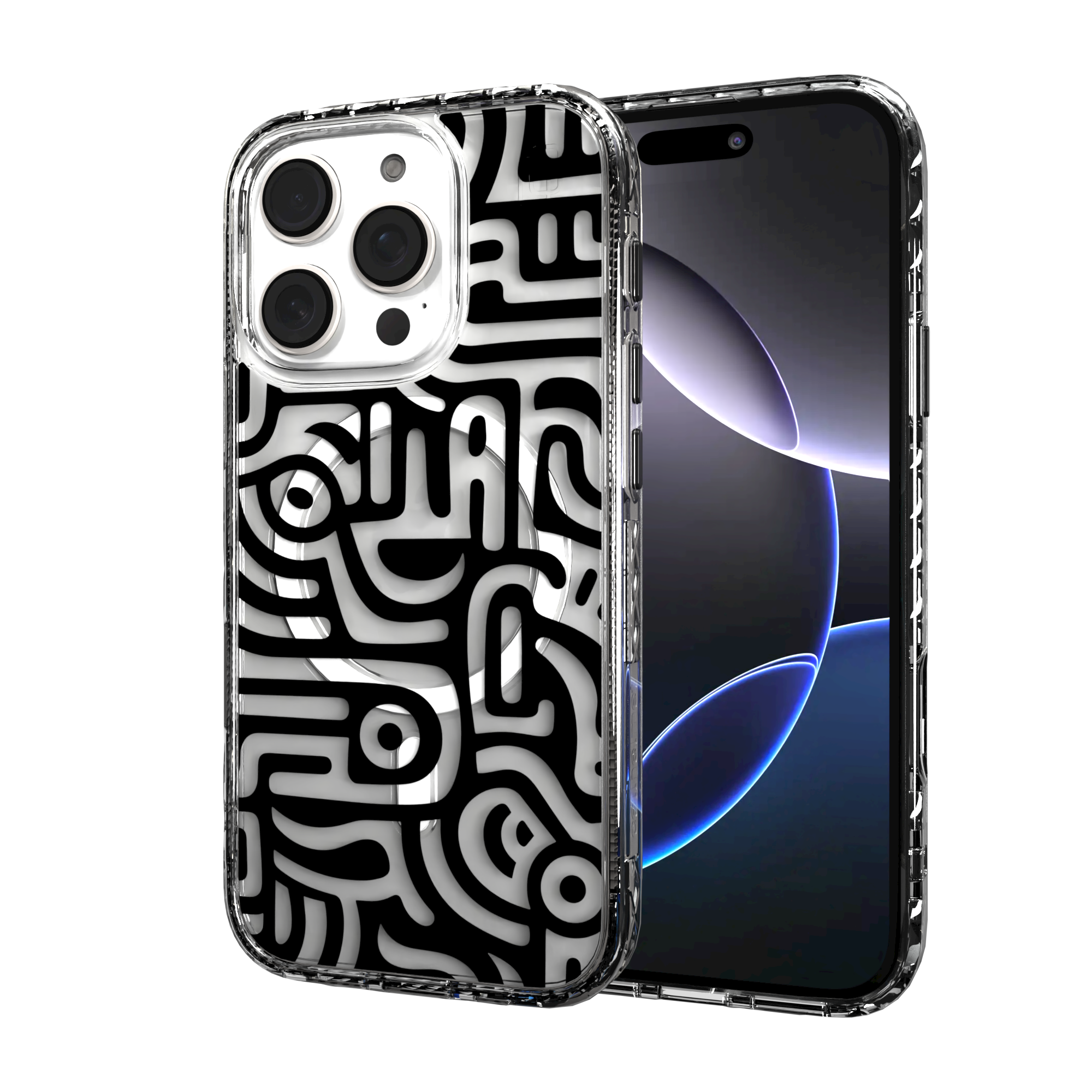 iPhone 16 Series | MagSafe | Monochromatic Case Designs | Glyphs Glyphs / iPhone 16 Pro / Clear