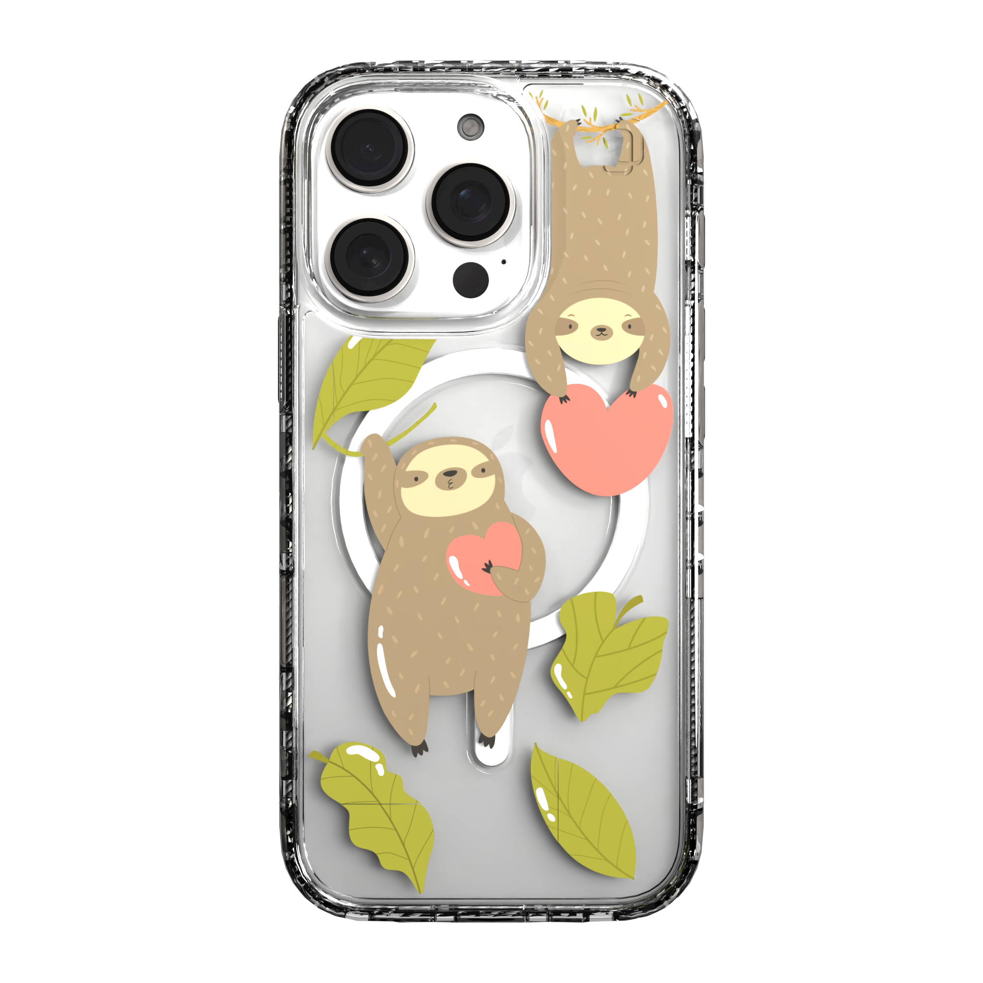 iPhone 16 Series | MagSafe | Sloth Case Collection | Slothy Vibes Slothy Vibes / iPhone 16 Pro / Clear