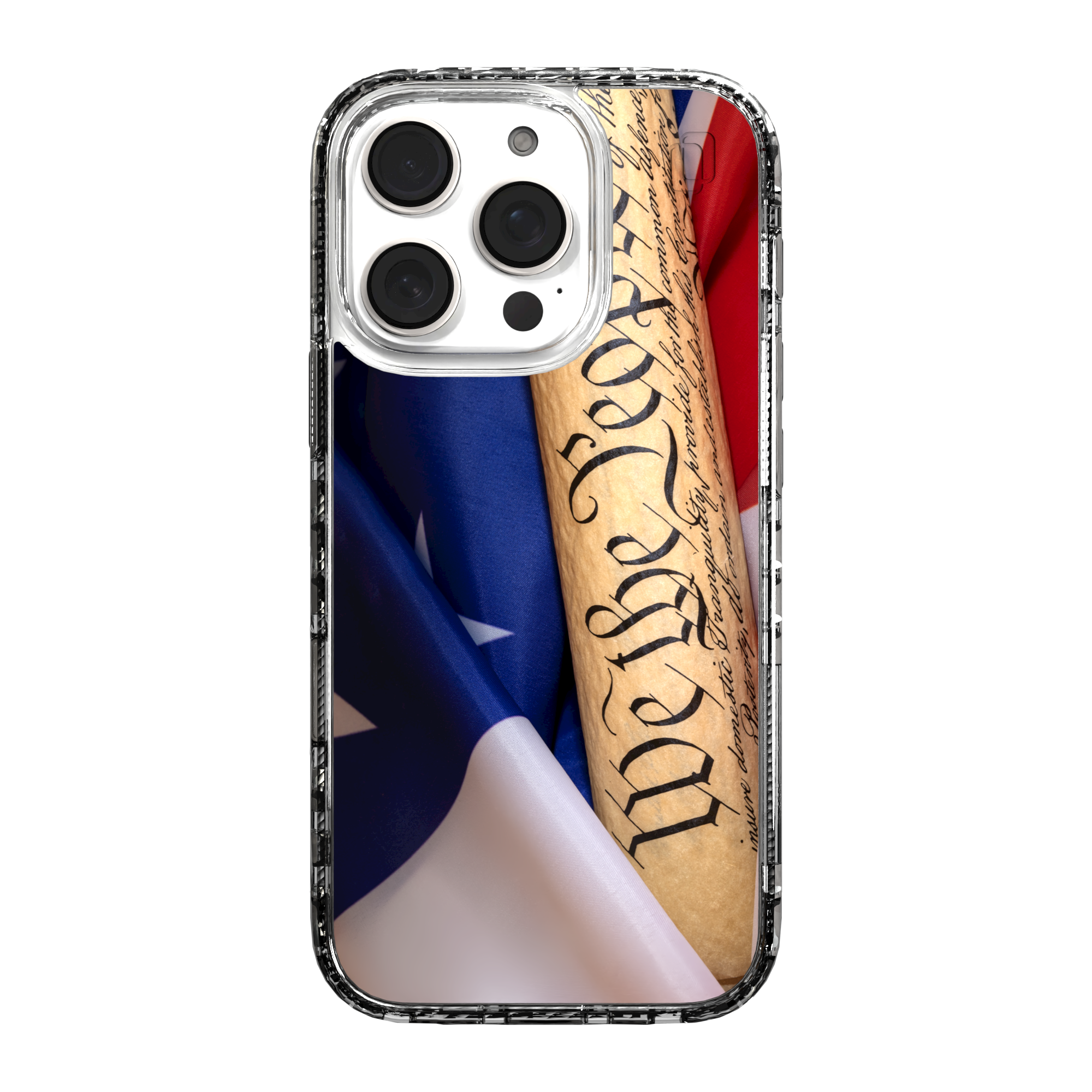 iPhone 16 Series | MagSafe | Red, White & Blue Case Collection | We The People American Flag United We Stand / iPhone 16 Pro / Clear