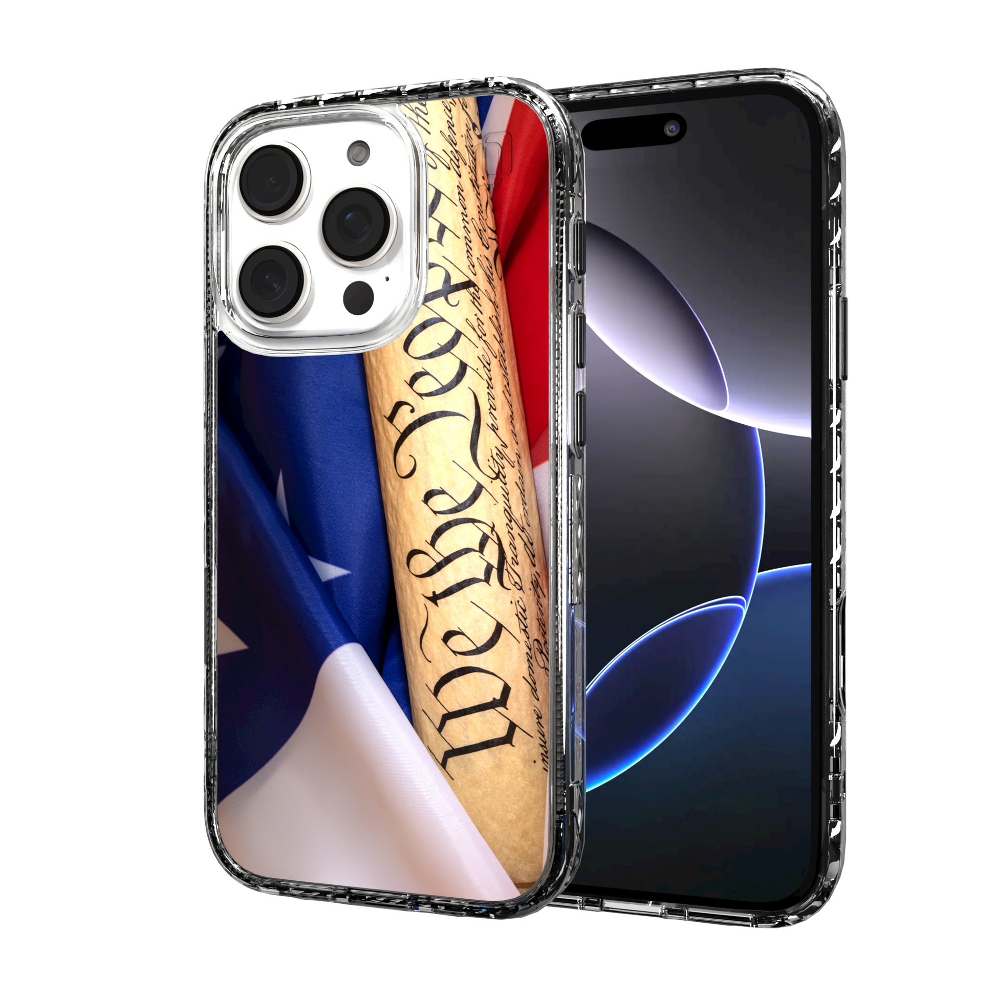 iPhone 16 Series | MagSafe | Red, White & Blue Case Collection | We The People American Flag United We Stand / iPhone 16 Pro / Clear