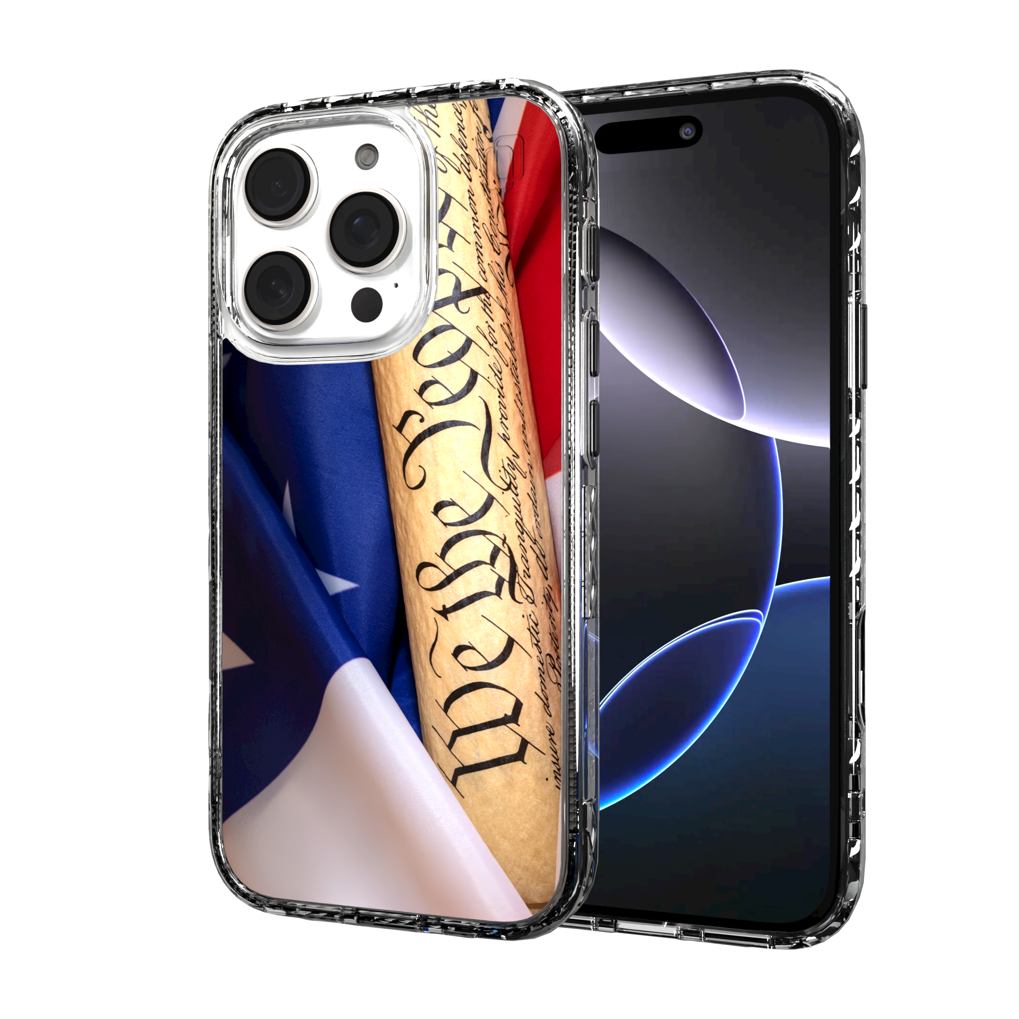 iPhone 16 Series | MagSafe | Red, White & Blue Case Collection | We The People American Flag United We Stand / iPhone 16 Pro / Clear