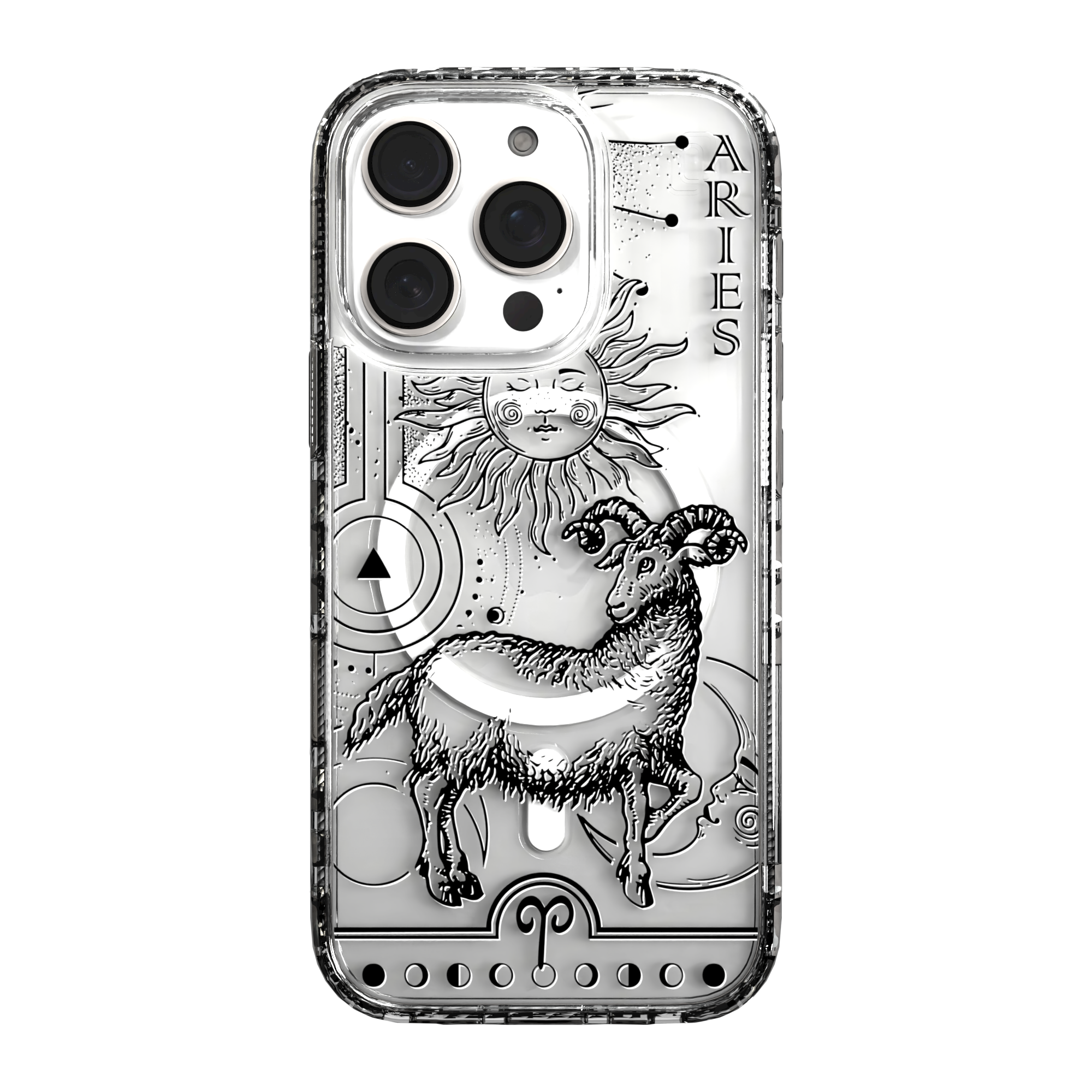 iPhone 16 Series | MagSafe | Zodiac Collection | Aries Aries Black / iPhone 16 Pro / Clear