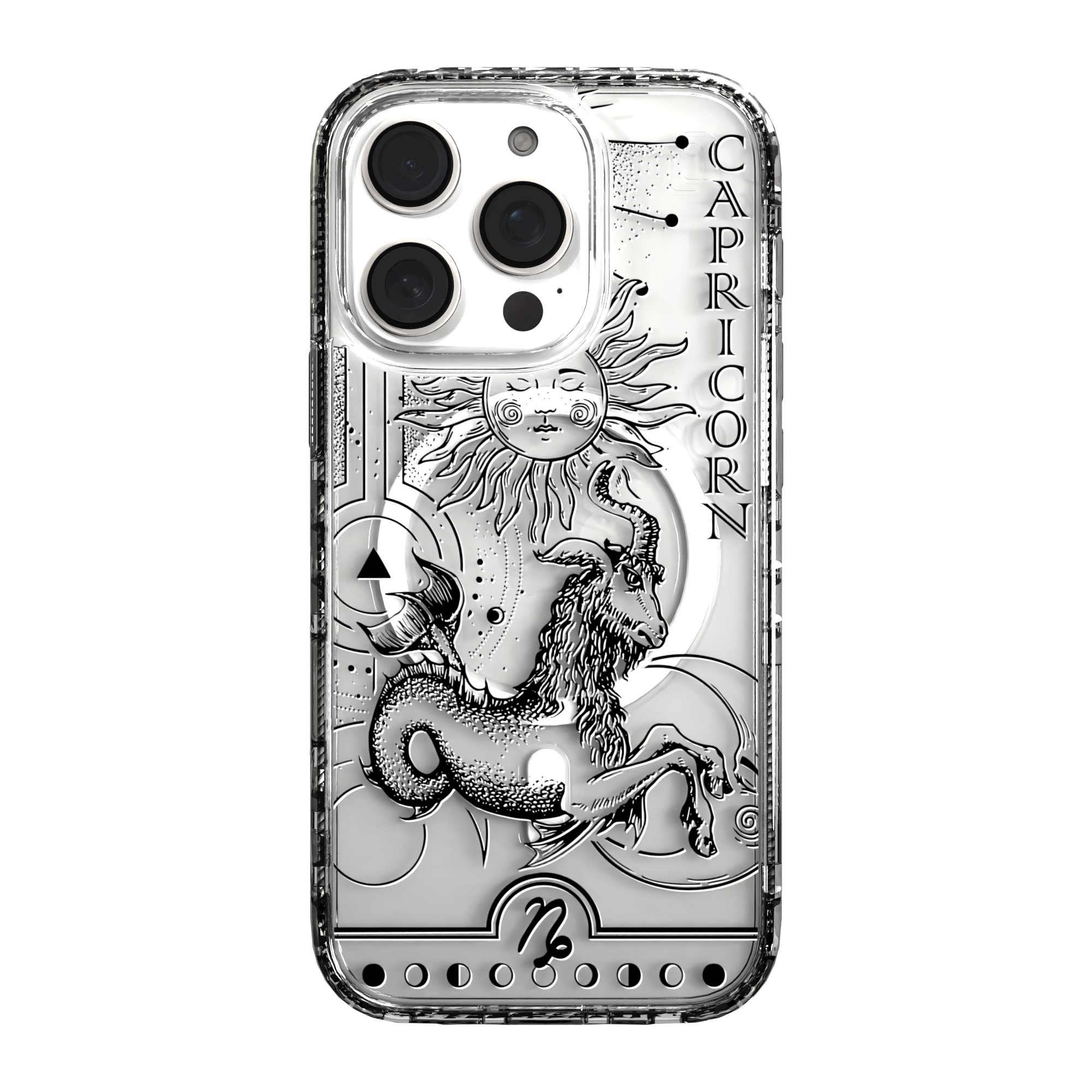 iPhone 16 Series | MagSafe | Zodiac Collection |Capricorn Capricorn Black / iPhone 16 Pro / Clear