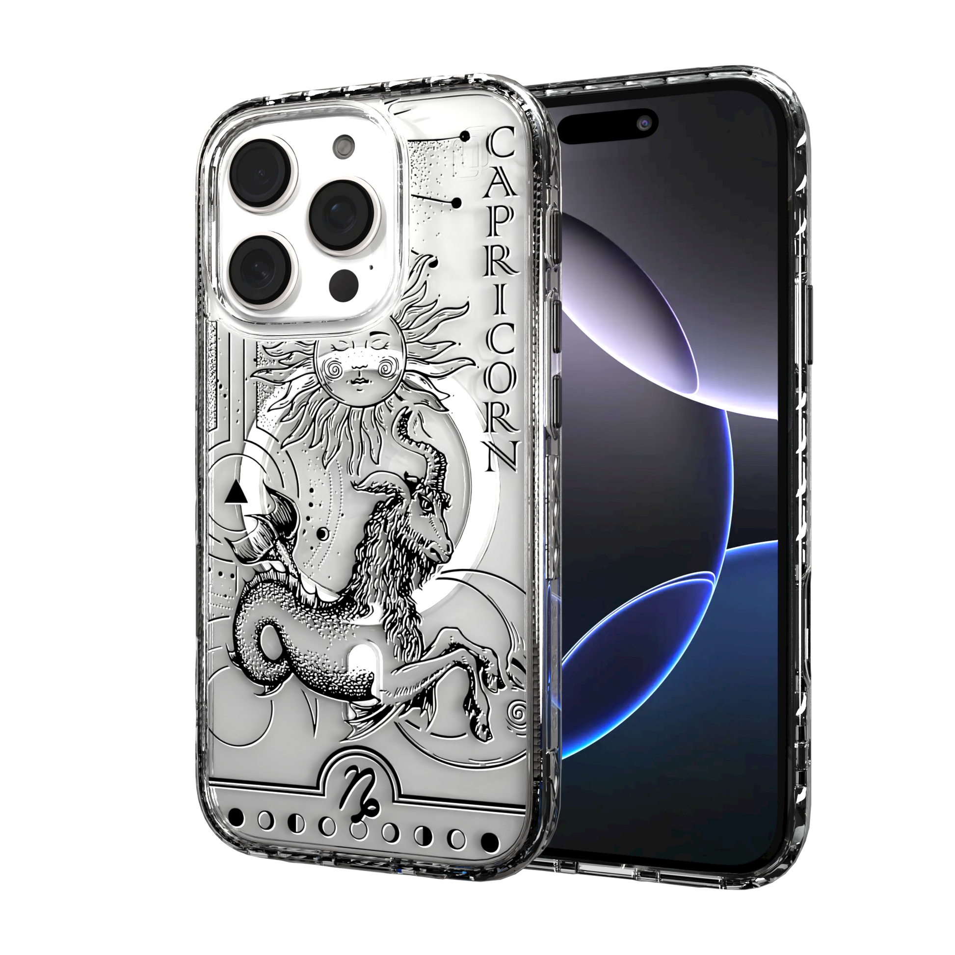 iPhone 16 Series | MagSafe | Zodiac Collection |Capricorn Capricorn Black / iPhone 16 Pro / Clear