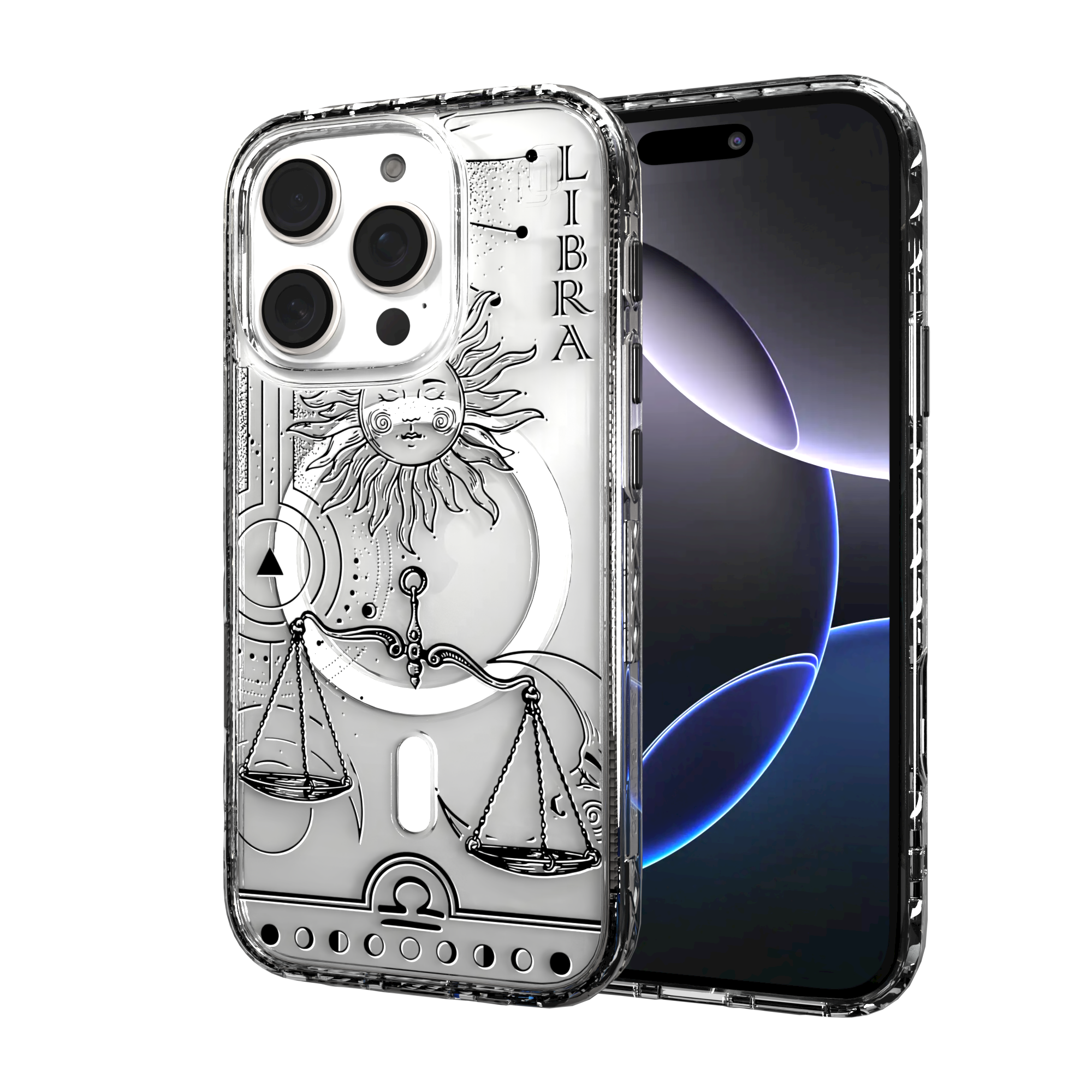 iPhone 16 Series | MagSafe | Zodiac Collection | Libra Libra Black / iPhone 16 Pro / Clear
