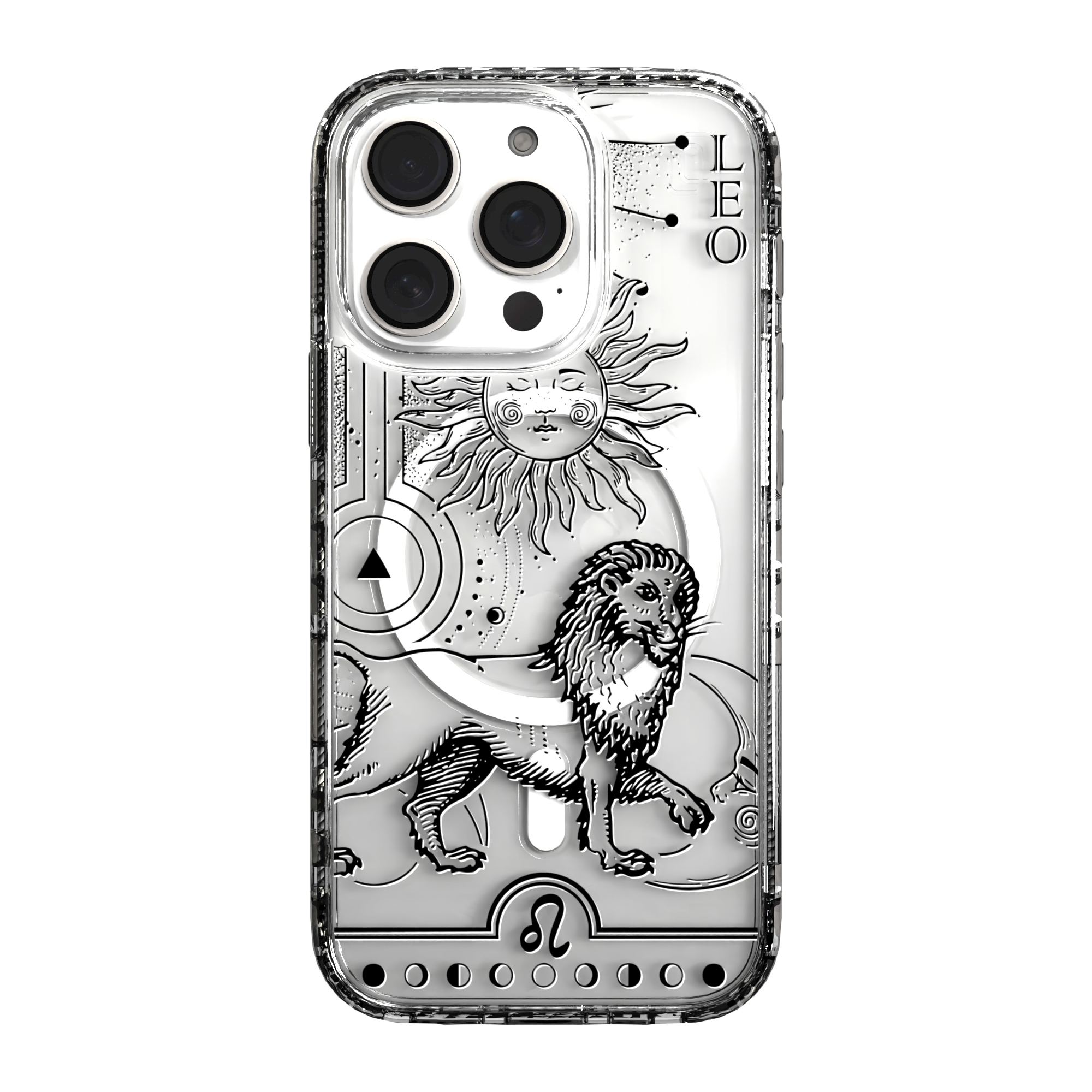 iPhone 16 Series | MagSafe | Zodiac Collection | Leo Leo Black / iPhone 16 Pro / Clear